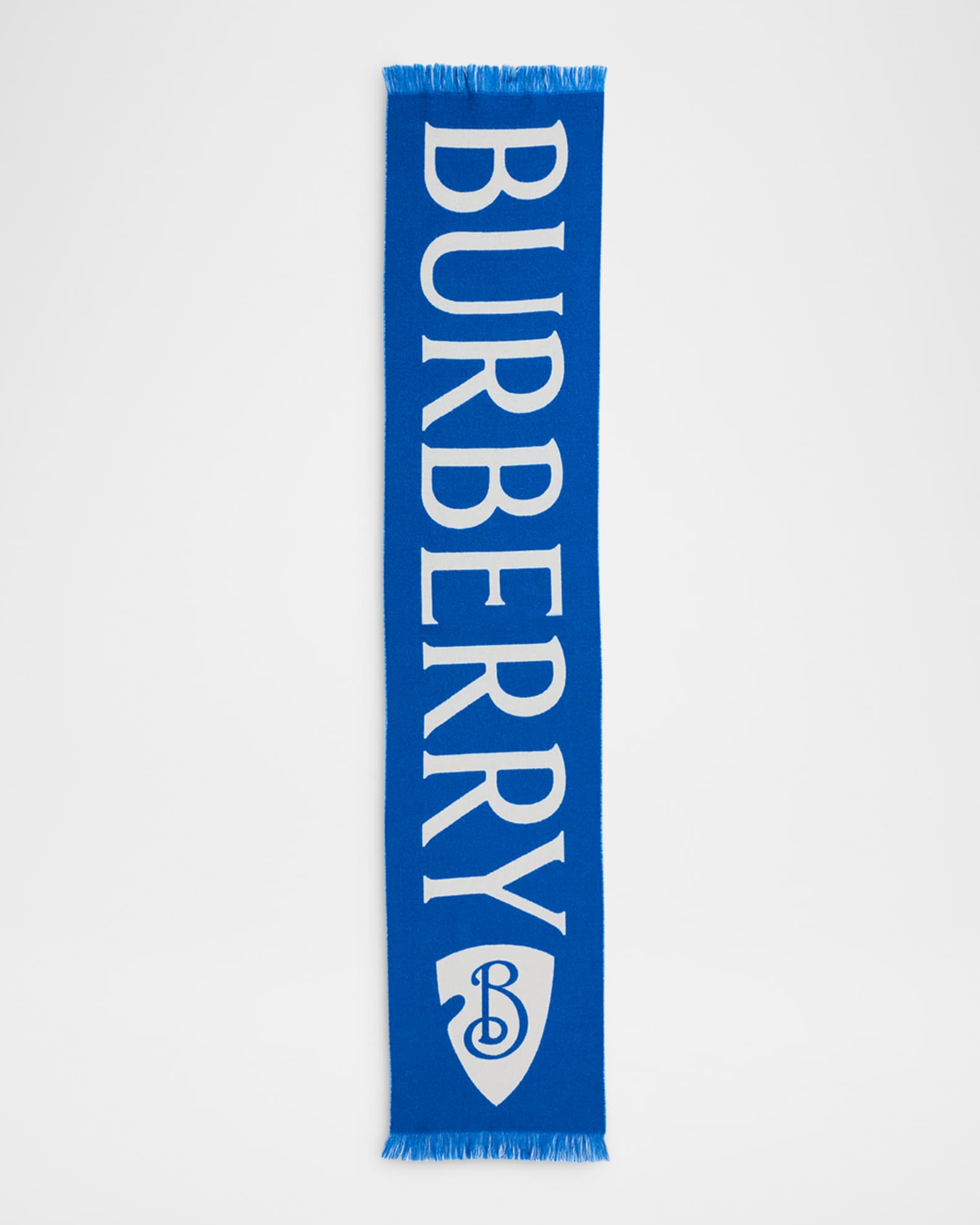 【BURBERRY】Wool Scarf With Lettering Logo Burberry Wool scarf featuring lettering logo | The Fashion