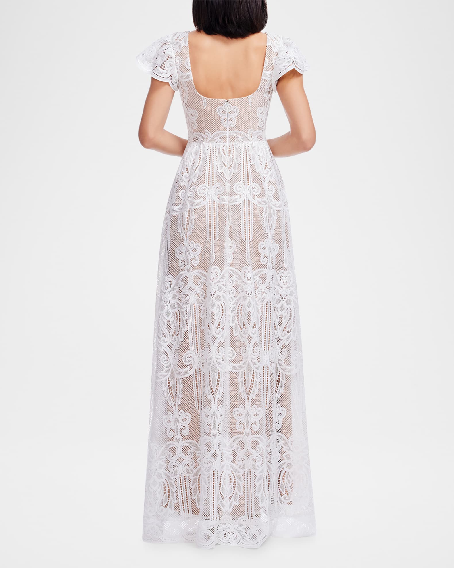 strapless open back dress Dress The Population Stassi Lace Mini Dress main image 0