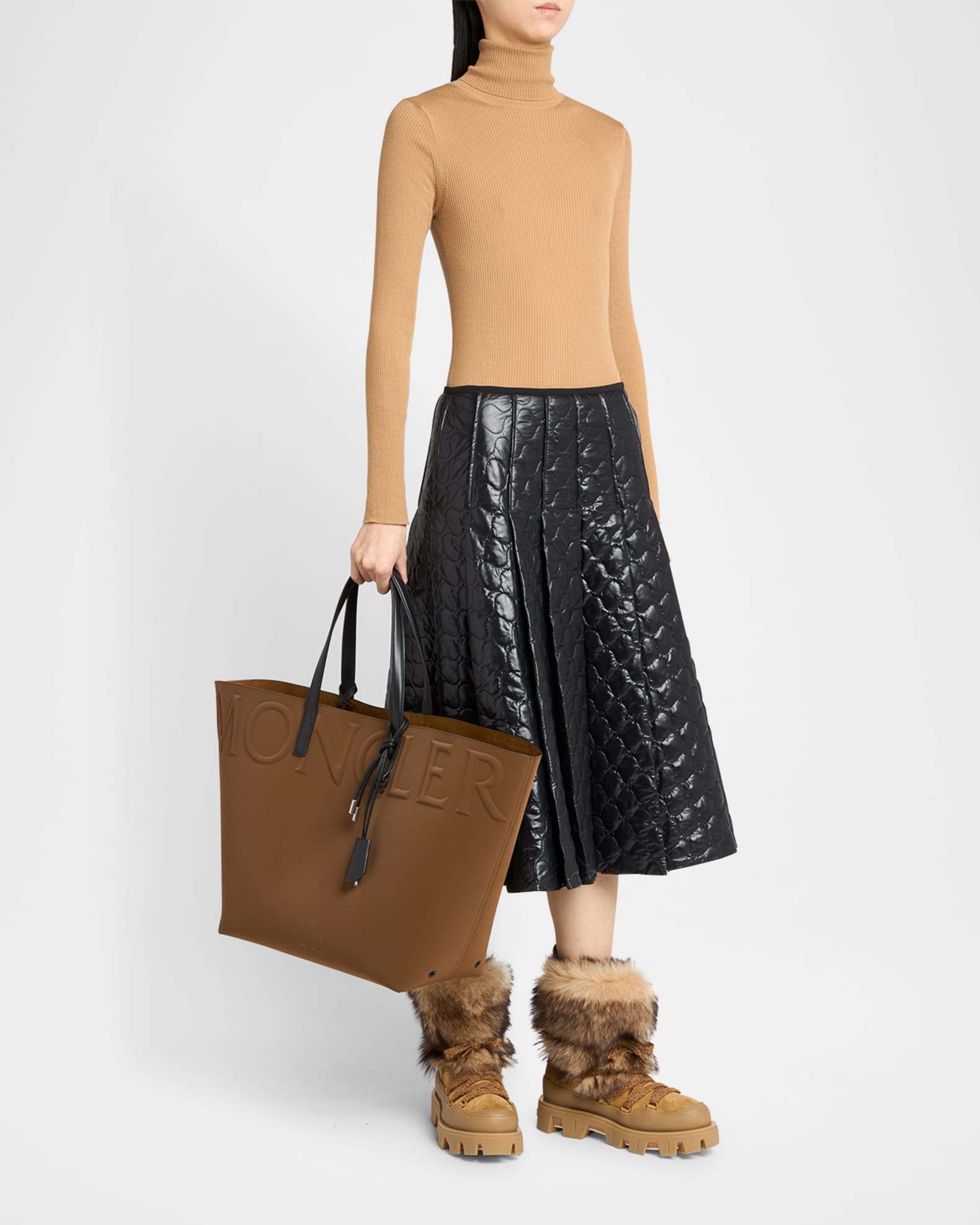【MONCLER】TOTE BAG Moncler Tech Jacquard Tote Bag | Green | FARFETCH JO