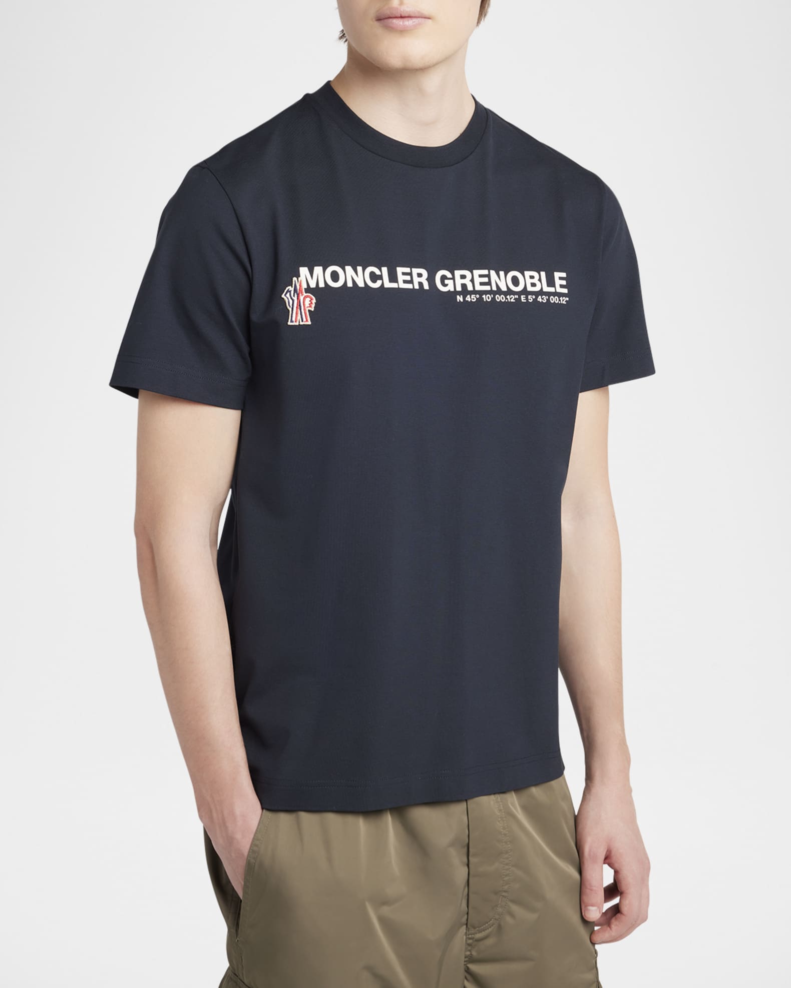 Moncler Grenoble Men's Script T Shirt | Neiman Marcus