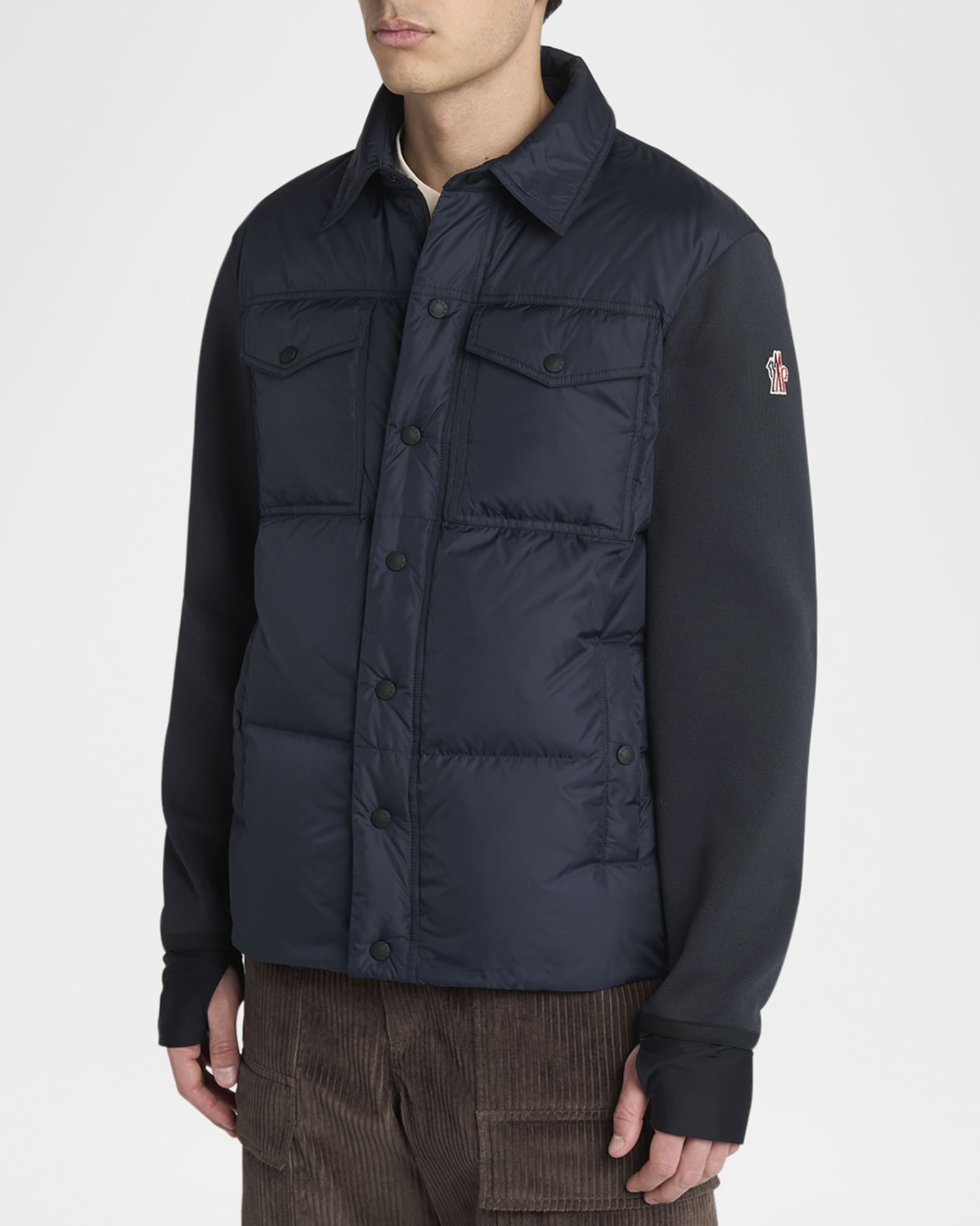 ジャケット・アウター MONCLER Knit Combination Jacket Moncler Grenoble Men's Down Knit Combo Jacket | Neiman Marcus