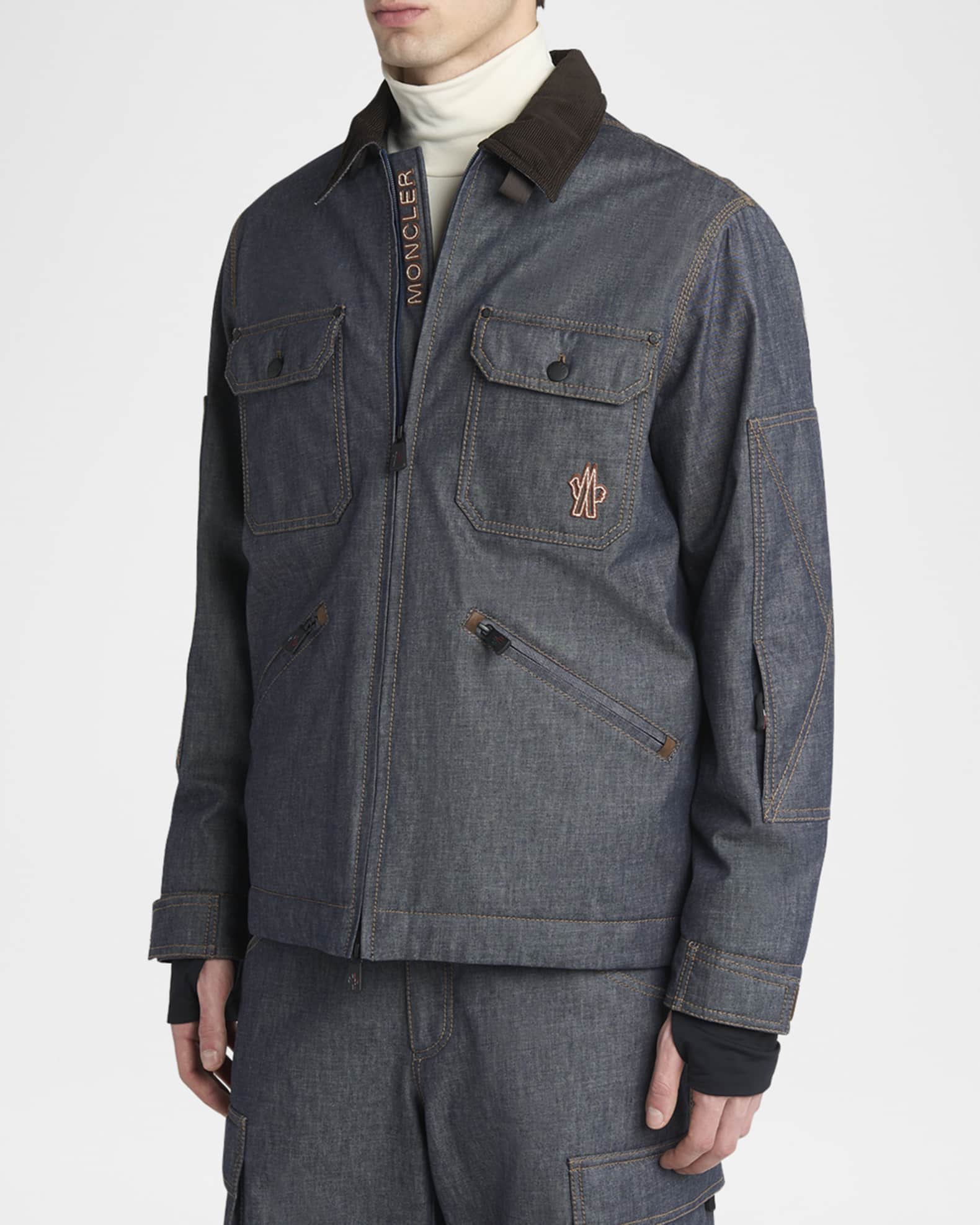 Moncler Grenoble Men's Croatan Denim Jacket | Neiman Marcus