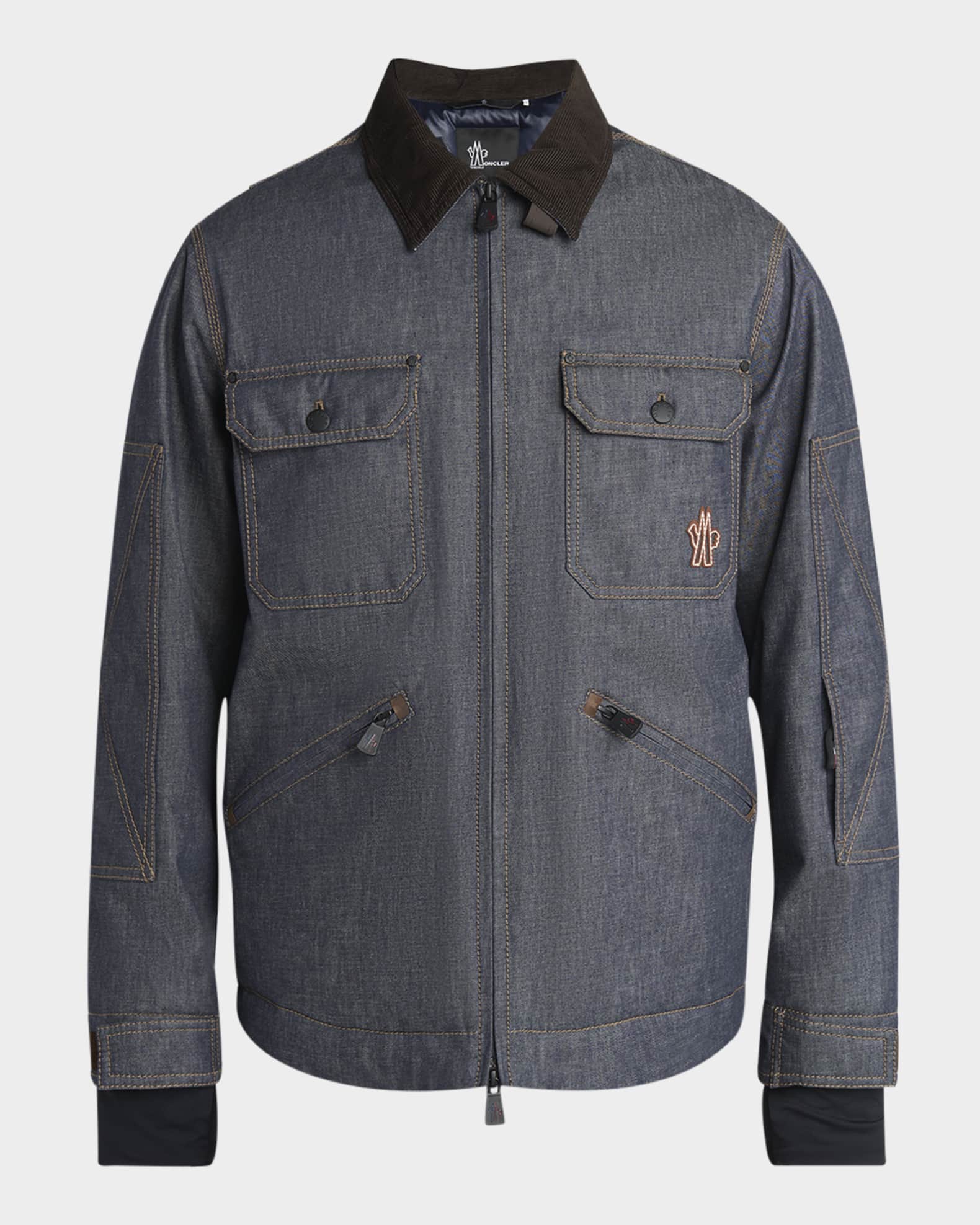 Moncler Grenoble Men's Croatan Denim Jacket | Neiman Marcus