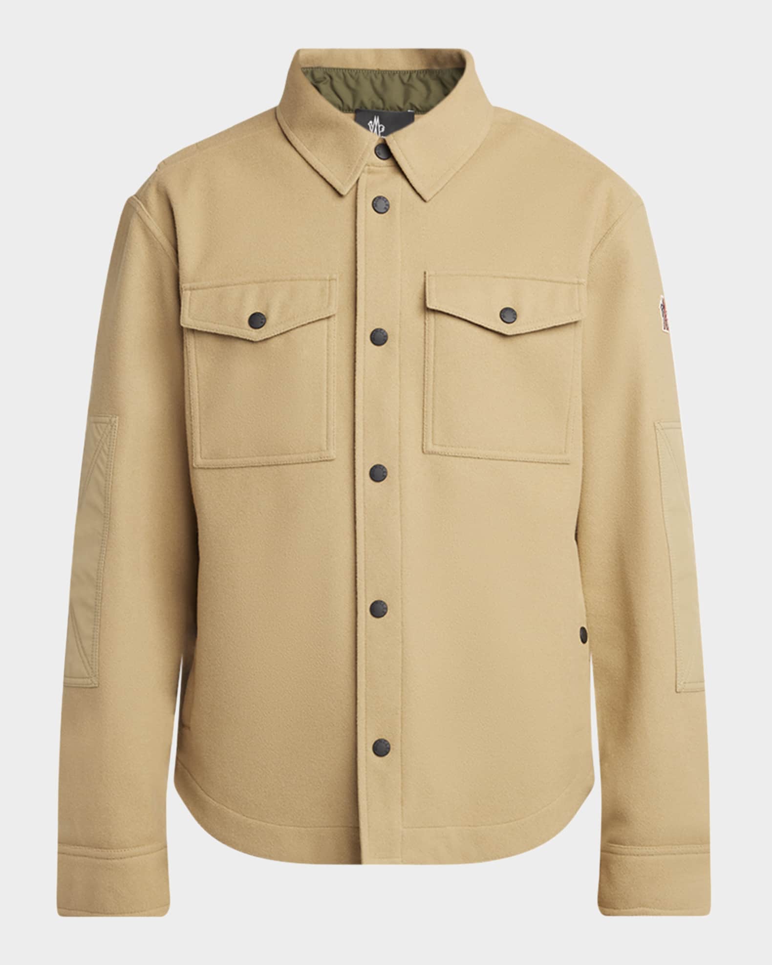 美品 MONCLER GRENOBLE シャツジャケット【Bubuさん専用】 Moncler Grenoble Brushed Jersey Snap-Front Overshirt | Neiman Marcus