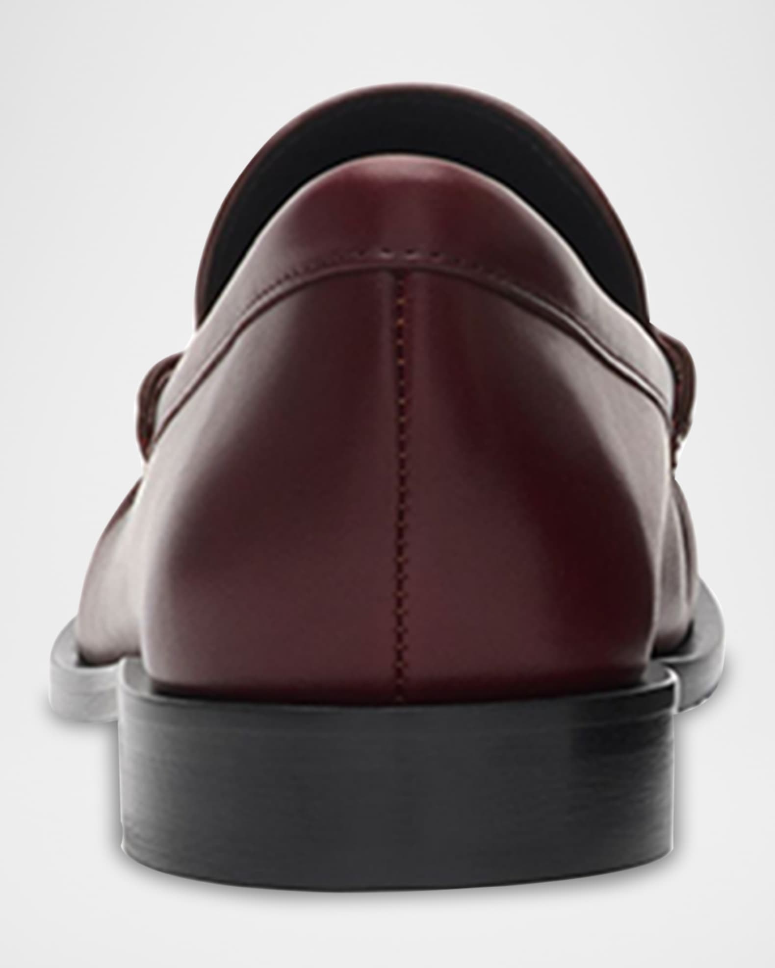 Burberry Cadet Grained Calf Leather Penny Loafers | Neiman