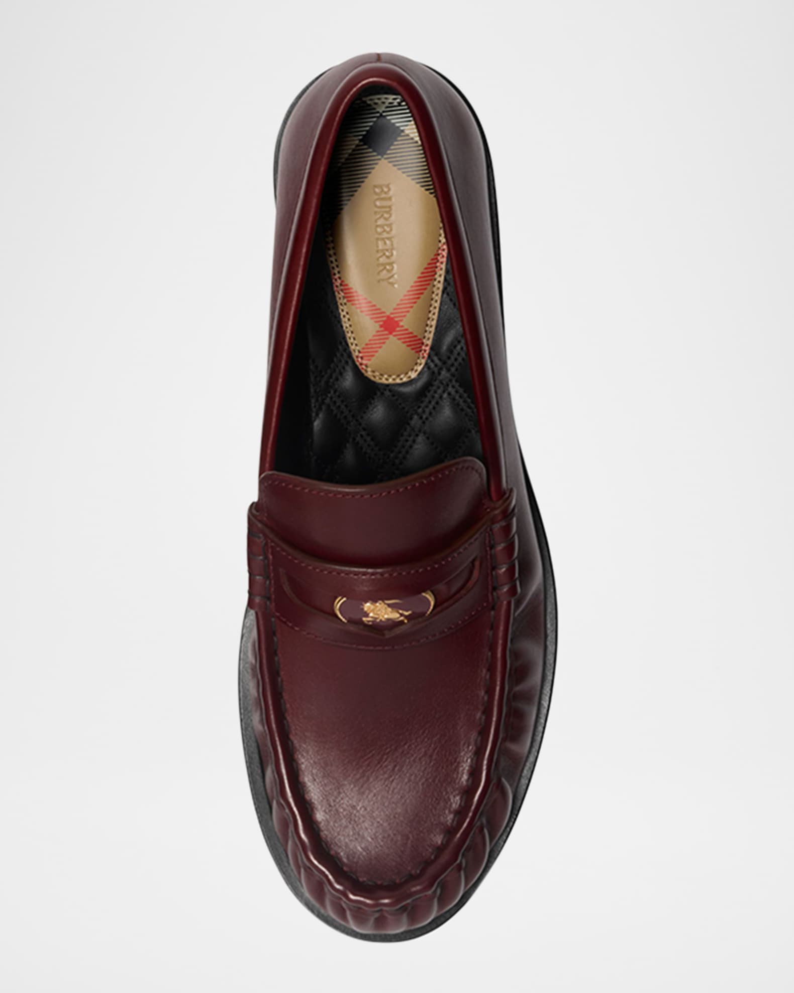 ローファー・オックスフォード BURBERRY CADET PENNY LOAFERS IN SMOOTH LEATHER Burberry Cadet Grained Calf Leather Penny Loafers | Neiman