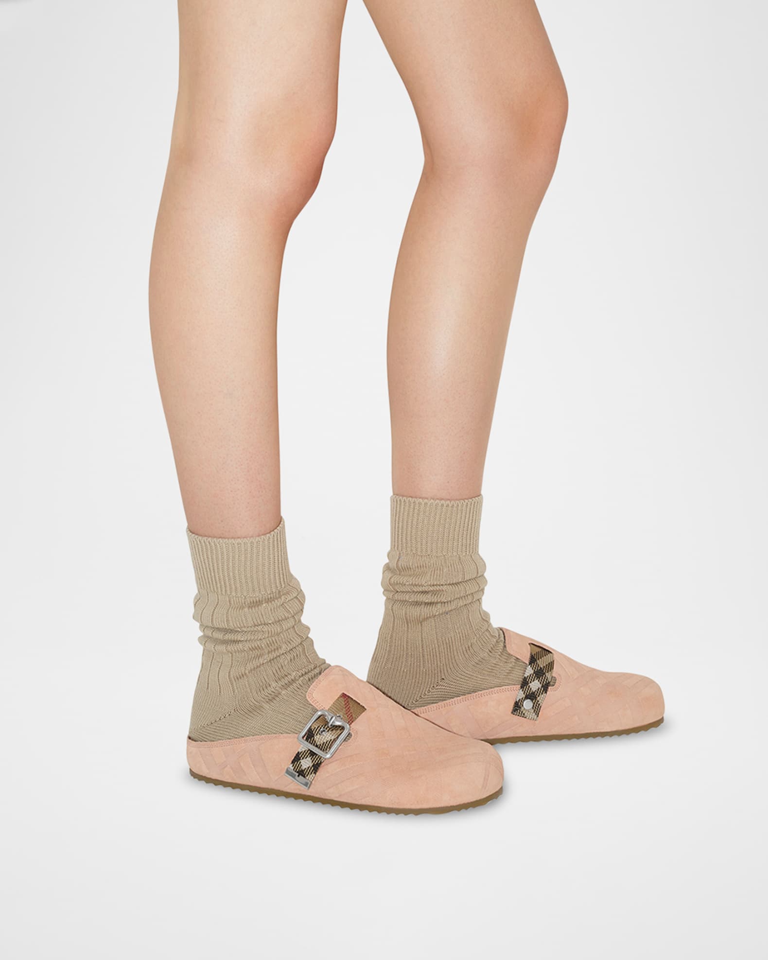 Urchin Calf Suede Slide Clogs 1