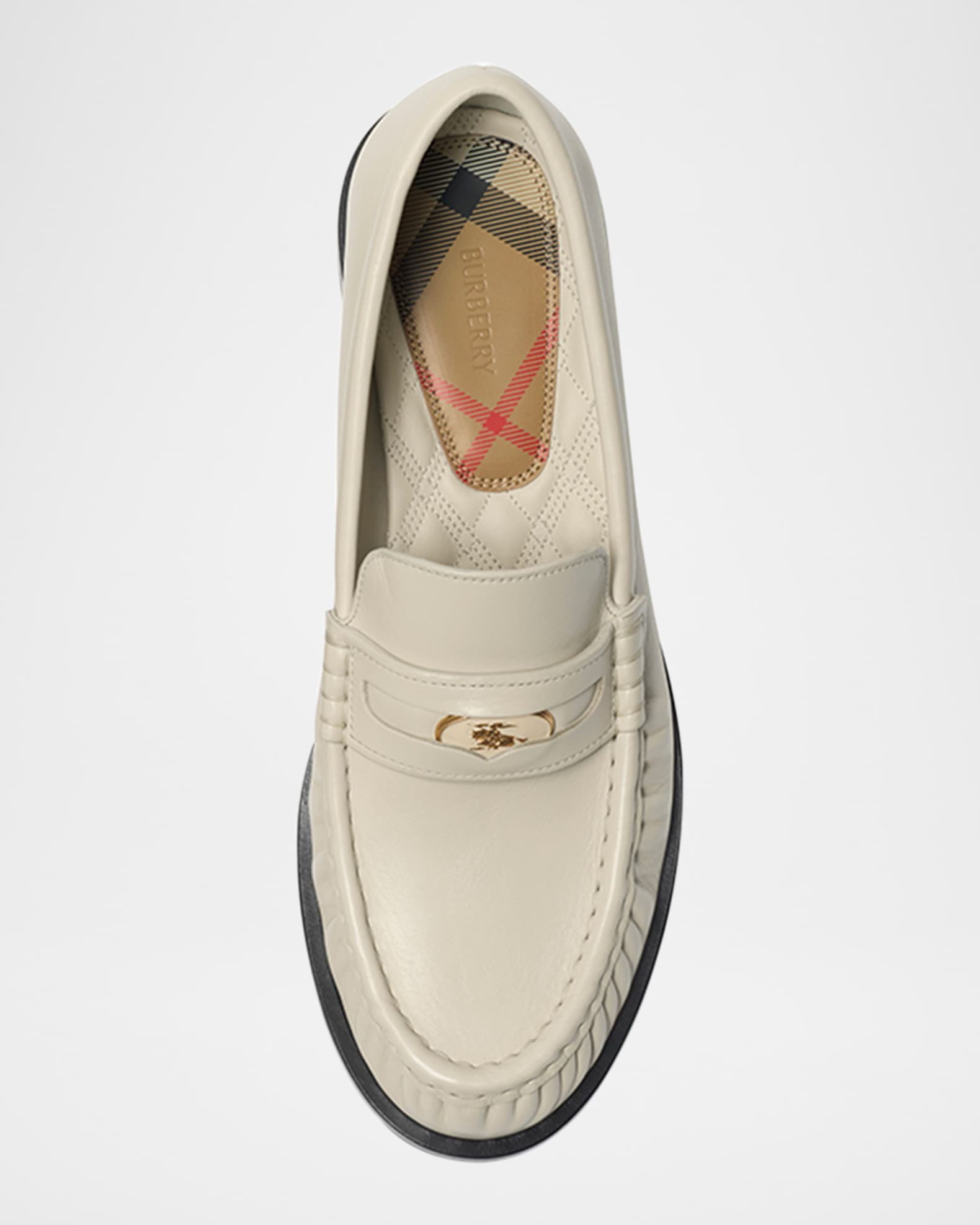ローファー・オックスフォード BURBERRY CADET PENNY LOAFERS IN SMOOTH LEATHER Burberry Cadet Grained Calf Leather Penny Loafers | Neiman