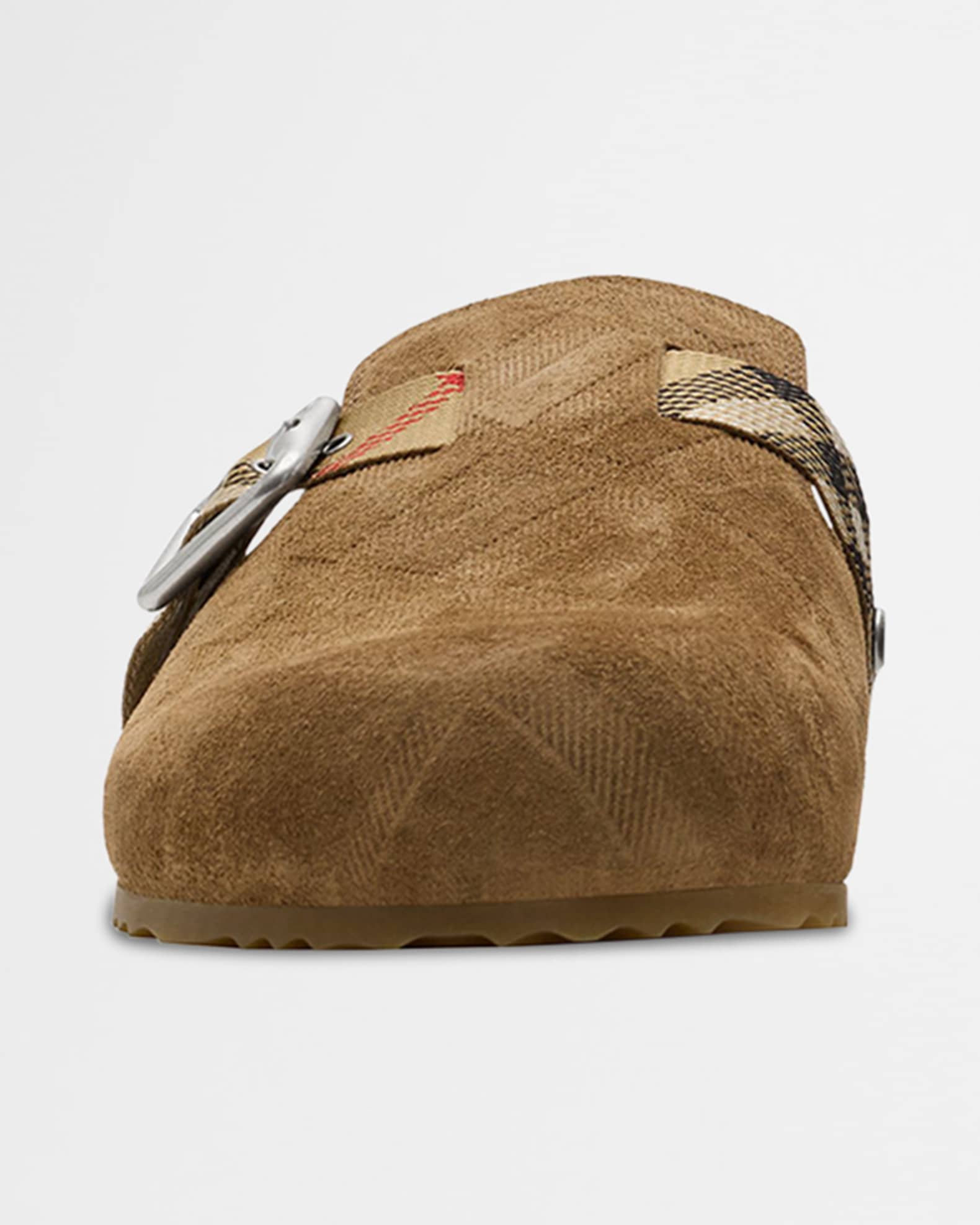 【関税＆送料込み】Burberry Suede Clogs Check Suede Urchin Clogs in Jute - Men | Burberry® Official