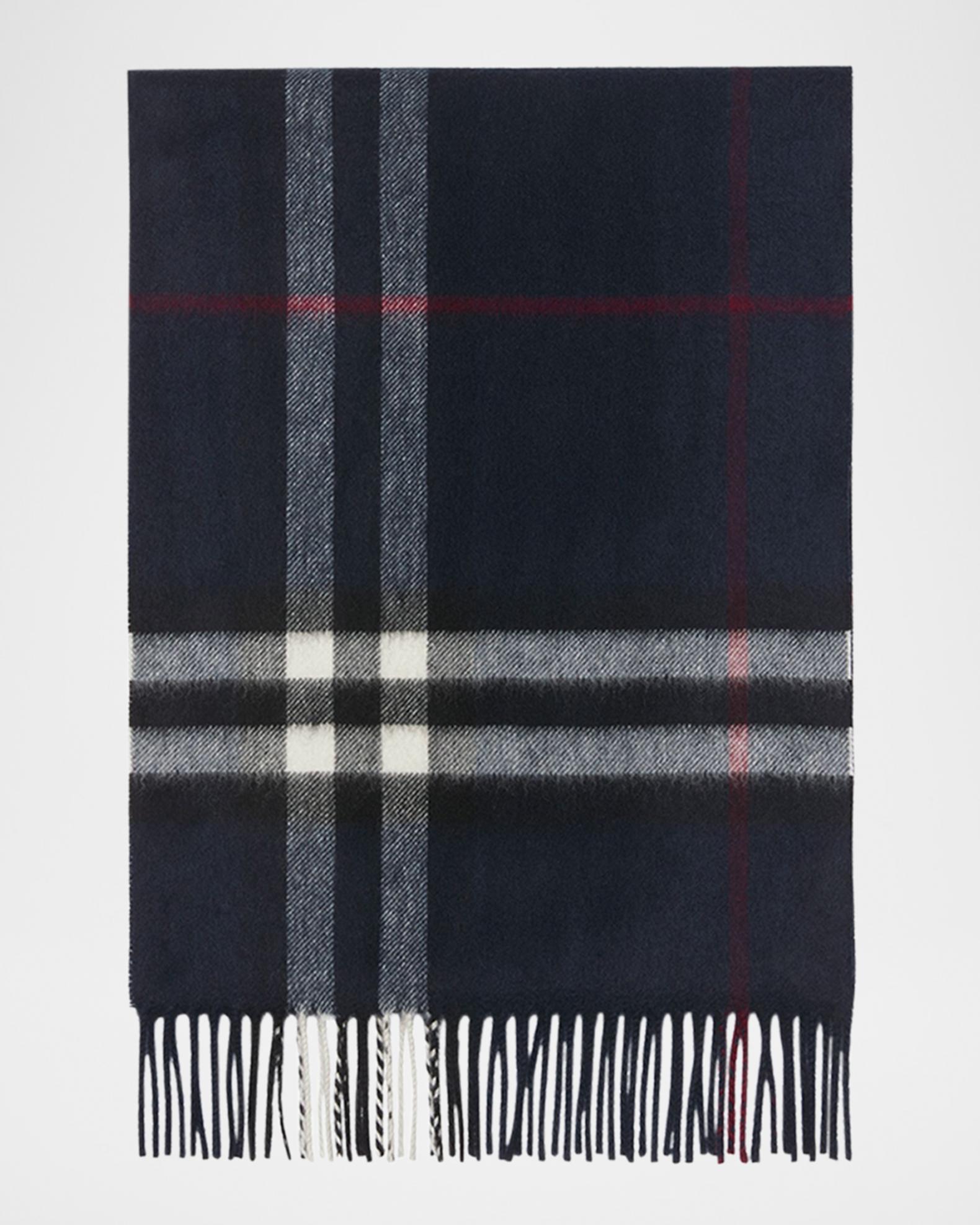 Burberry Men's Cashmere Giant Check Scarf | Neiman Marcus