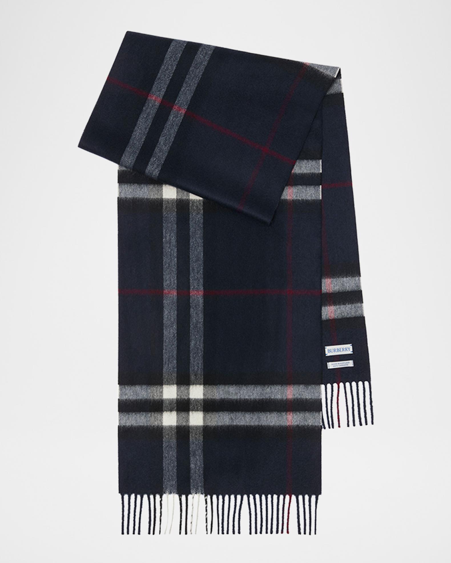 Burberry Men's Cashmere Giant Check Scarf | Neiman Marcus
