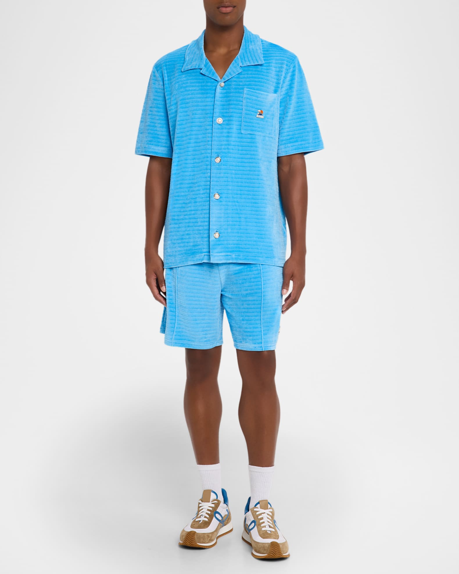 Men's Velour Pocket Short-Sleeve Shirt 1