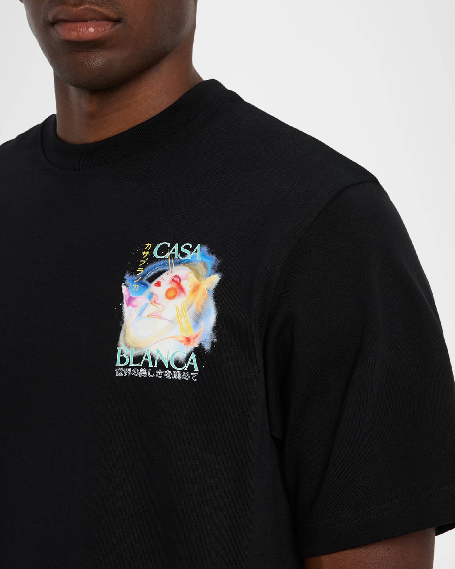 【関税込み】Casablanca ブラック Galactic Connection Tシャツ 27717548_59333355_600.jpg