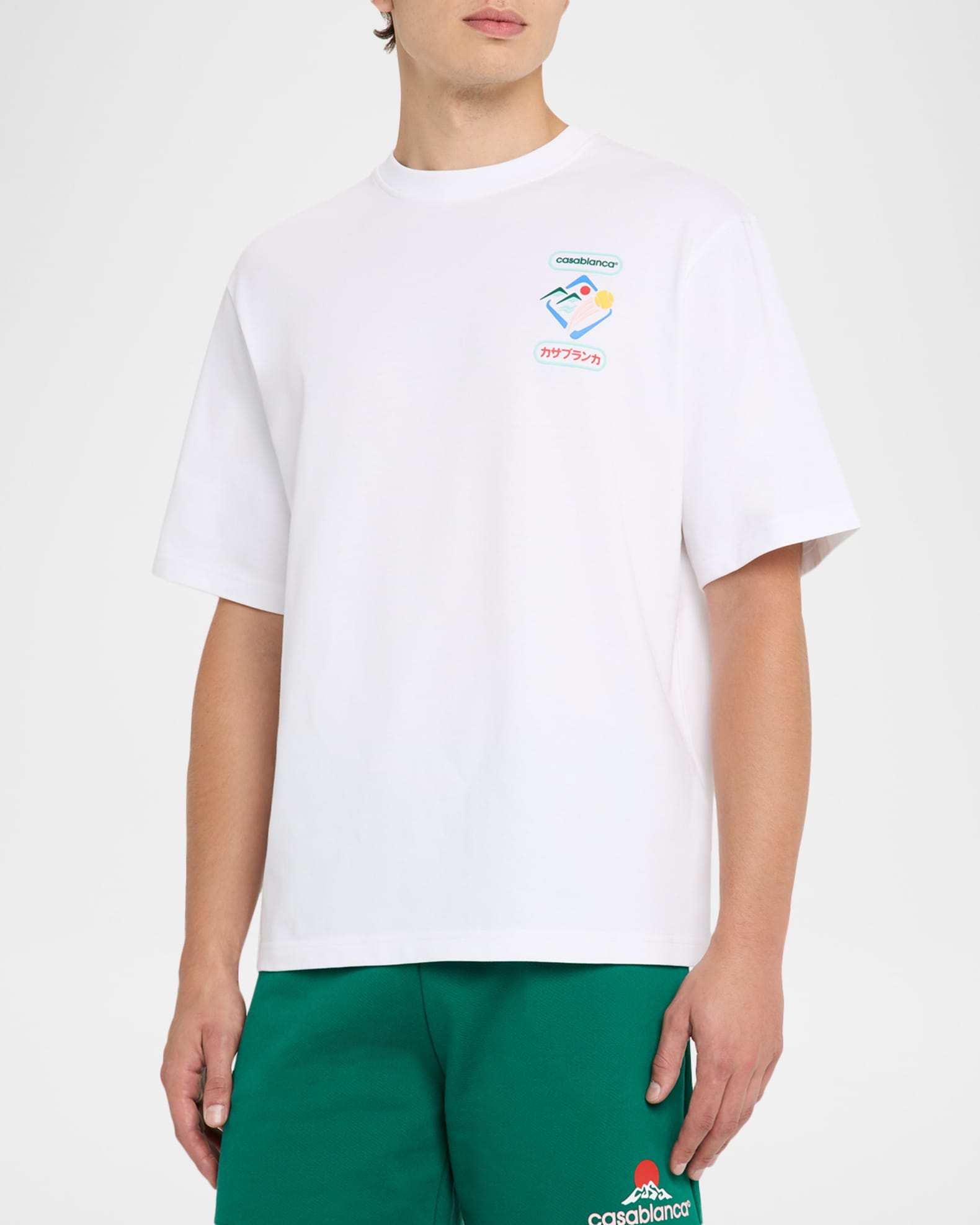【関税込み】Casablanca ホワイト Montagne Tシャツ Casablanca: ホワイト Montagne Tシャツ | SSENSE 日本