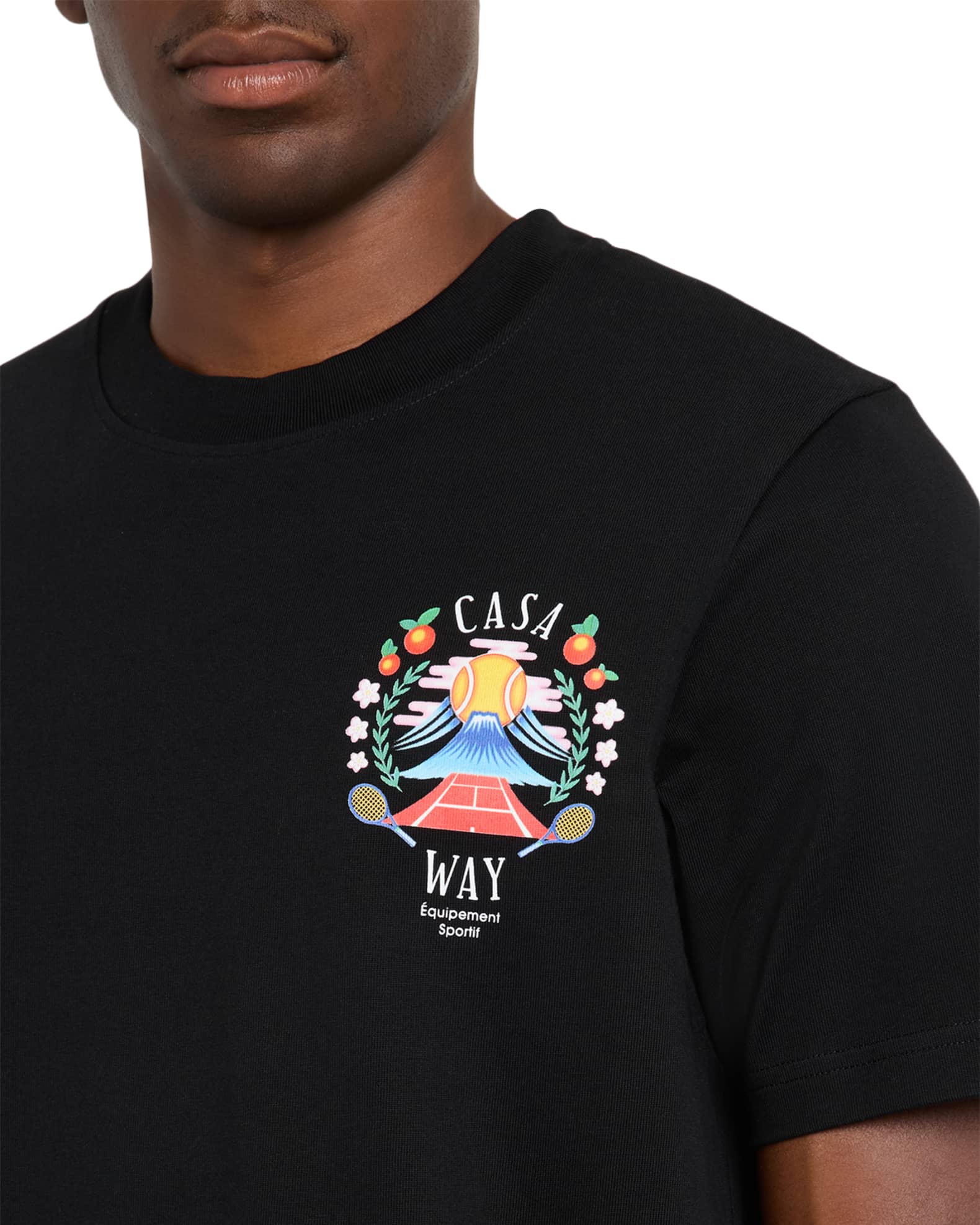 CASABLANCA Men's Casa Way Mountain Graphic T-Shirt | Neiman