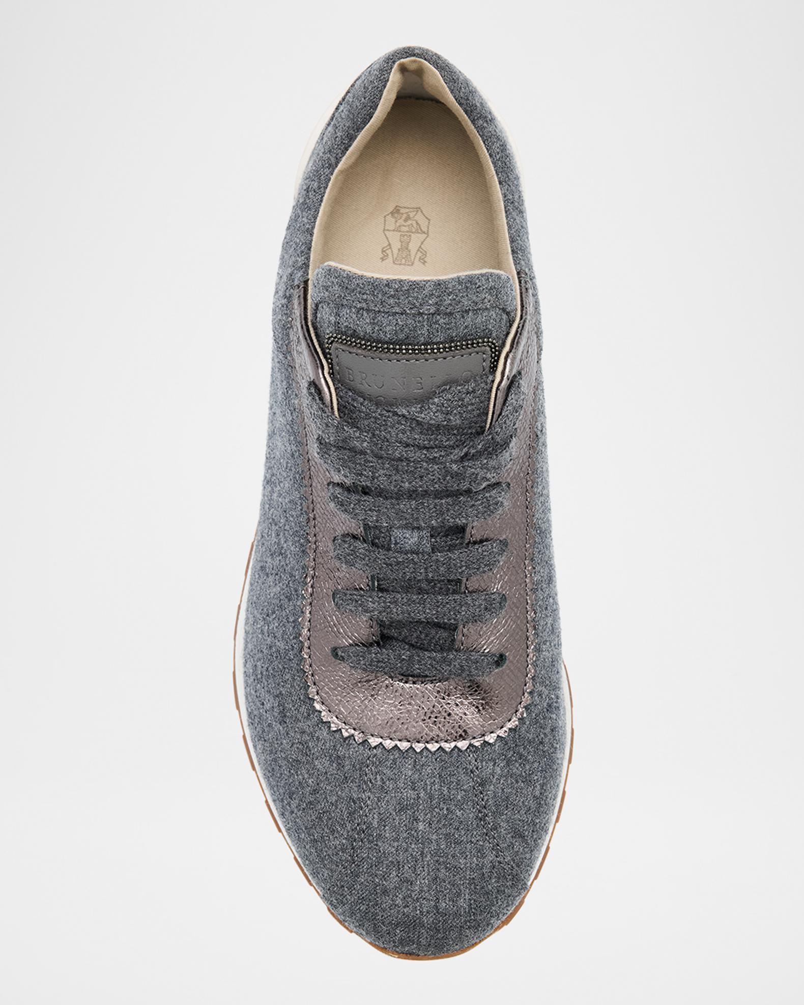 Brunello Cucinelli Suede Knit Slip-On Sneakers | Neiman Marcus display picture 1