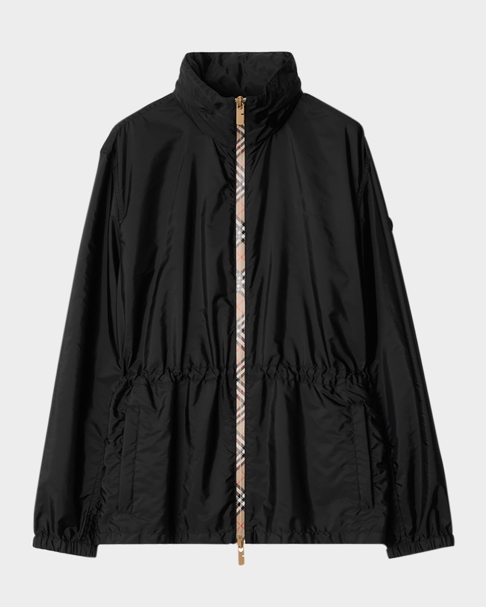 BURBERRY BLACKPOOL ジャケット Burberry Blackpool Check-Trim Technical Zip Jacket | Neiman