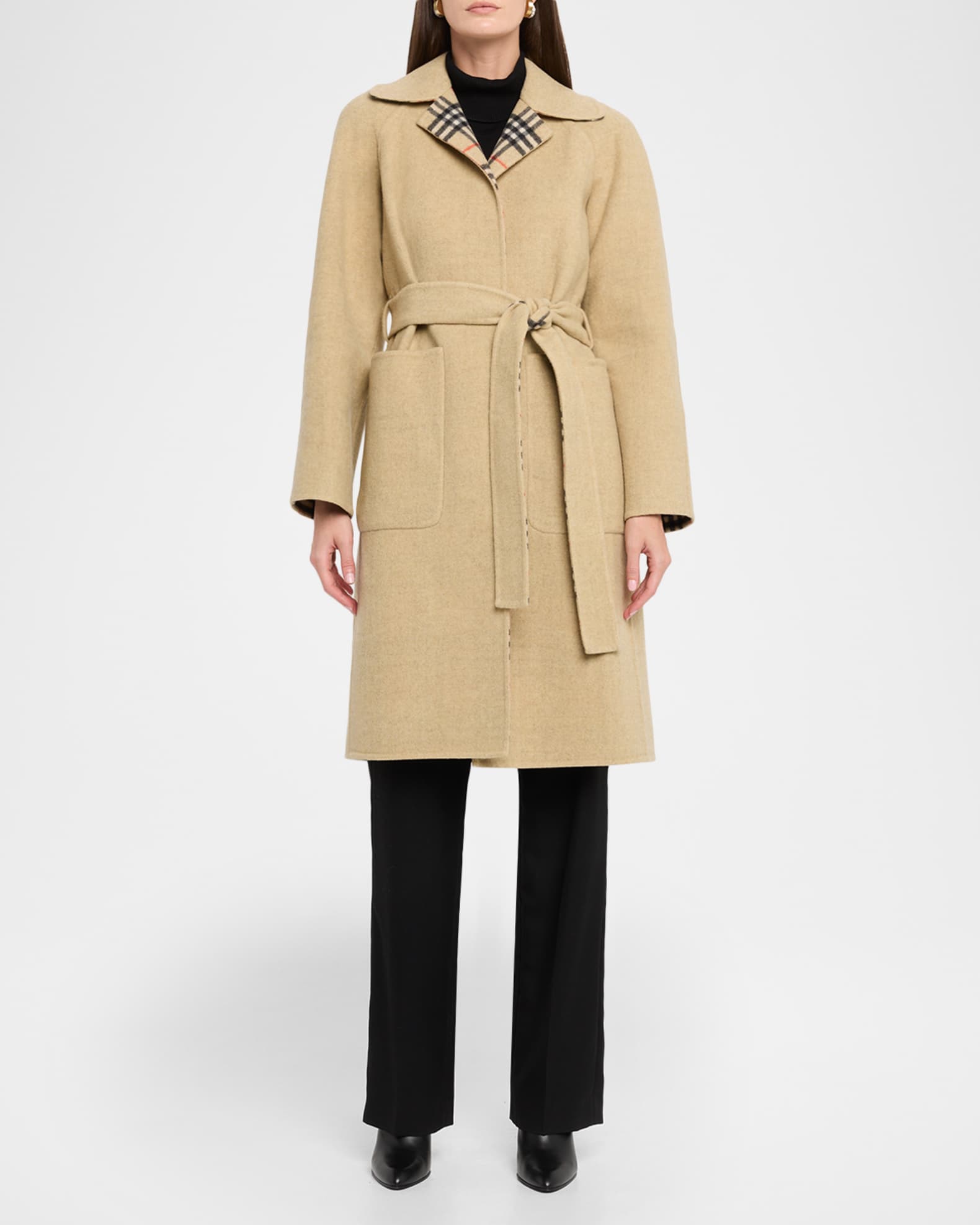 Burberry's cashmere　coat 9 beige Burberry Kensington Cashmere Trench Coat | Neutrals | FARFETCH