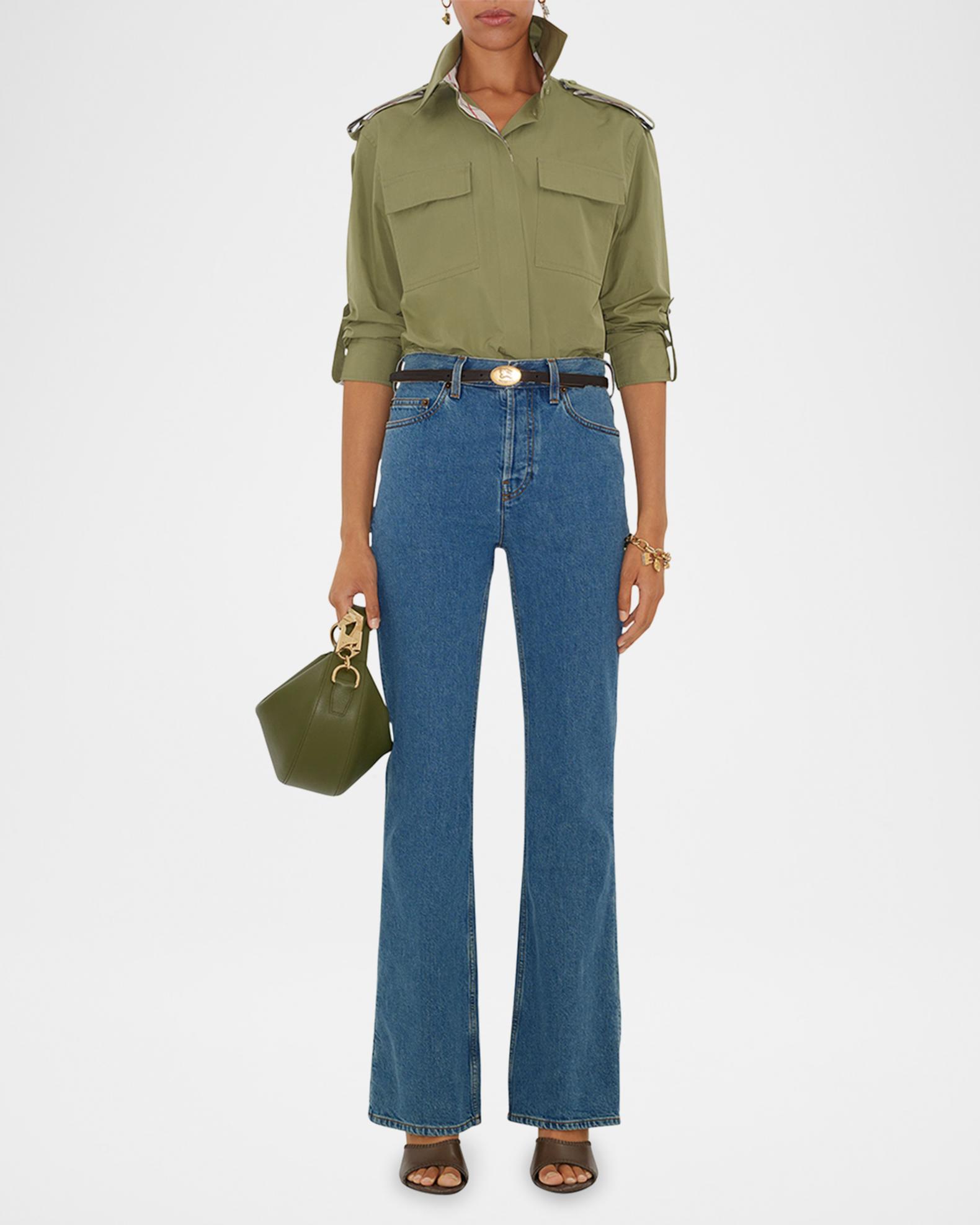 Burberry Mid-Rise Bootcut-Leg Jeans | Neiman Marcus