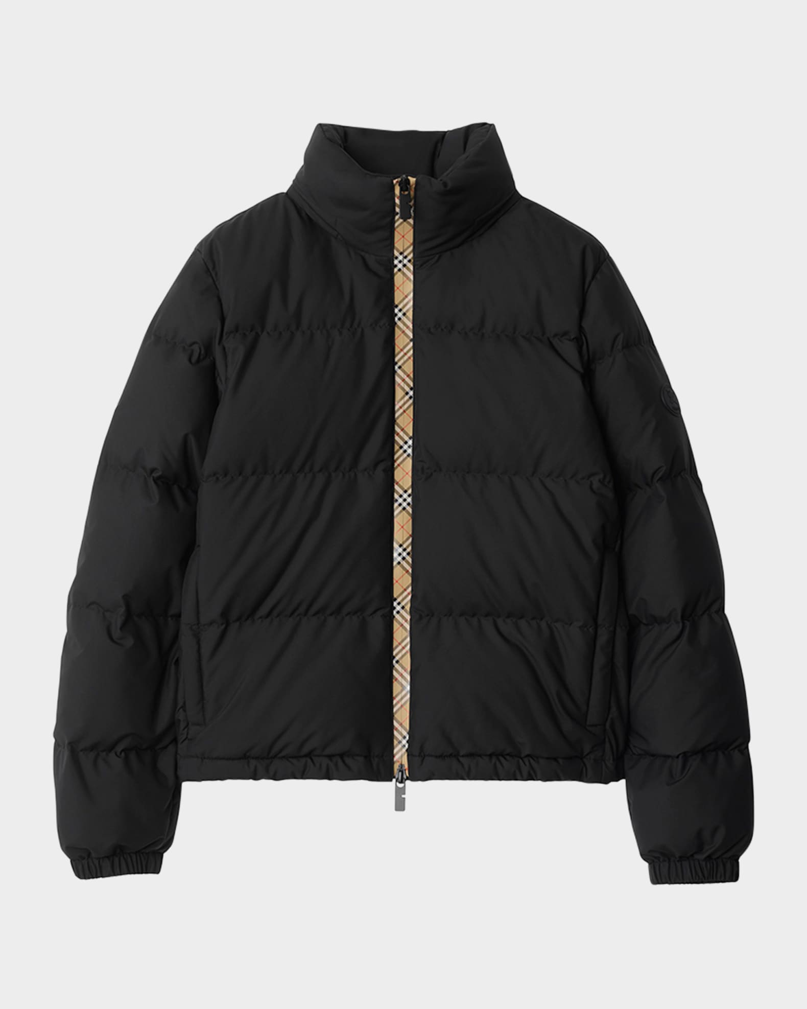 Ambleside Check Zipper Puffer Jacket With Hood 0