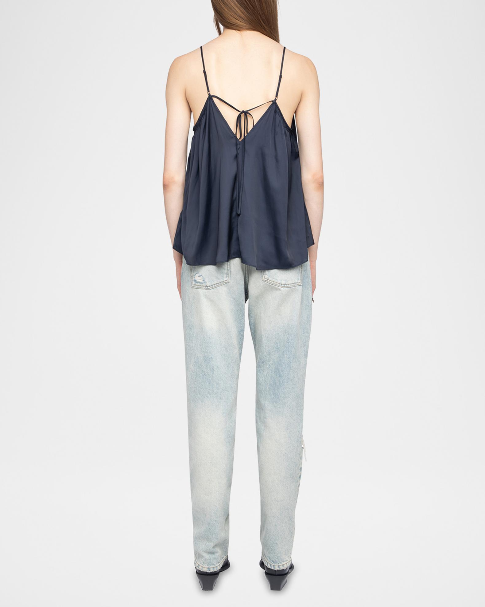 Zadig & Voltaire Cym Pleated Satin Camisole | Neiman Marcus