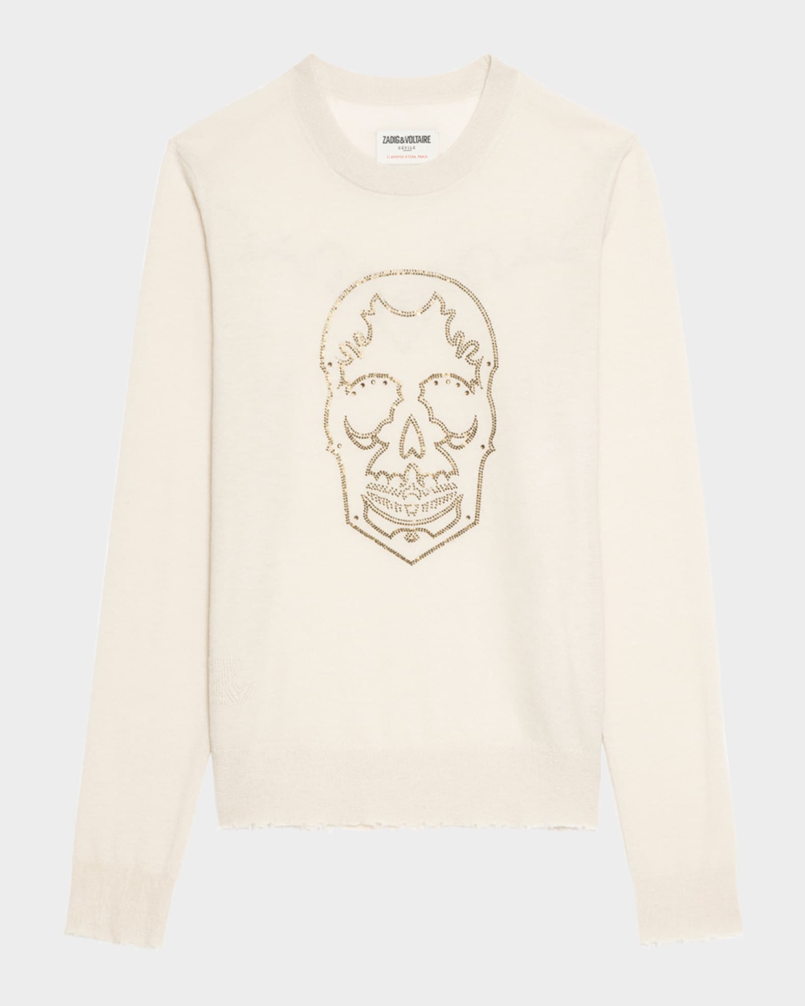 Miss Embellished Skull Western Sweater 0
