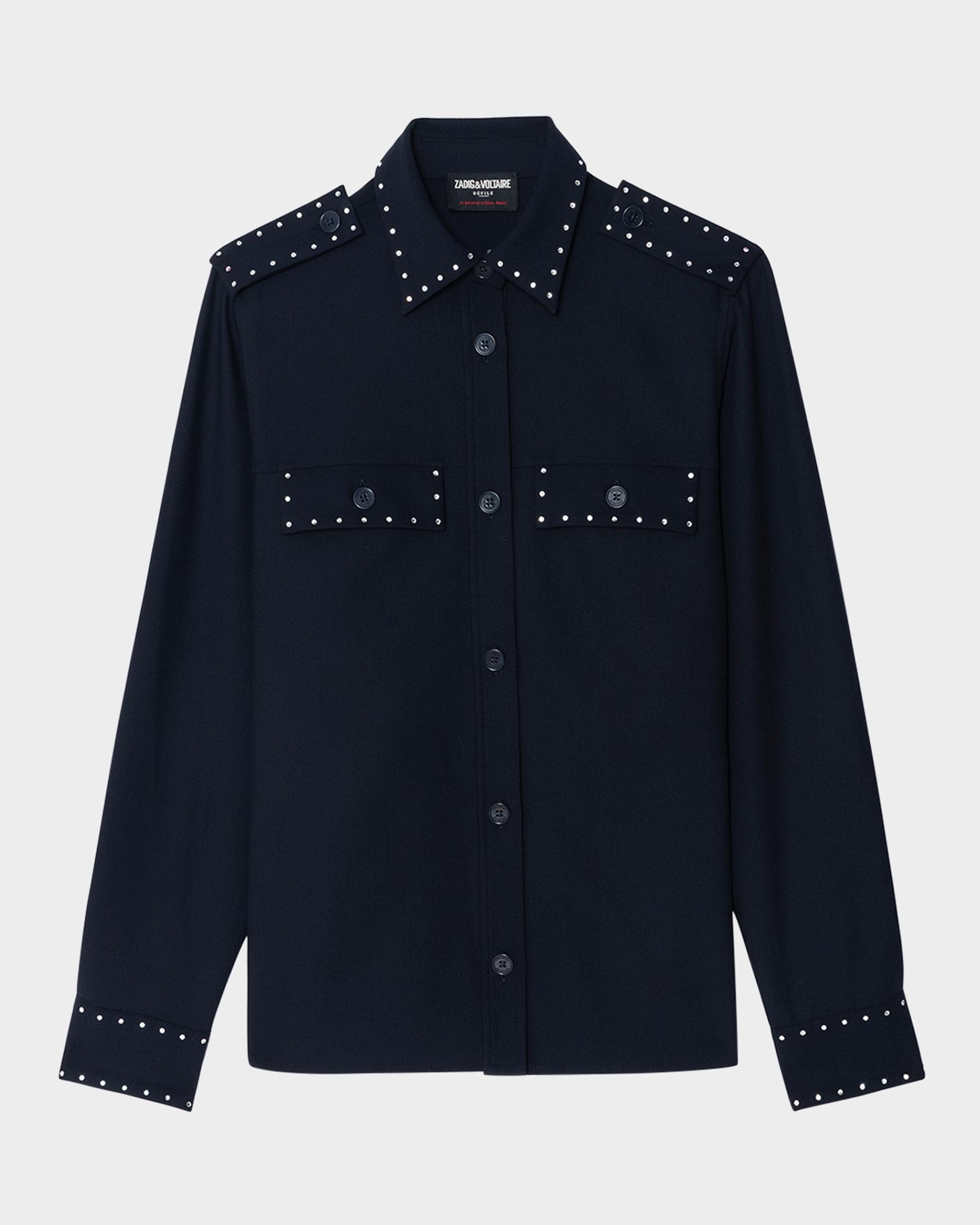 Zadig & Voltaire Taskam Tailored Strass Overshirt | Neiman Marcus