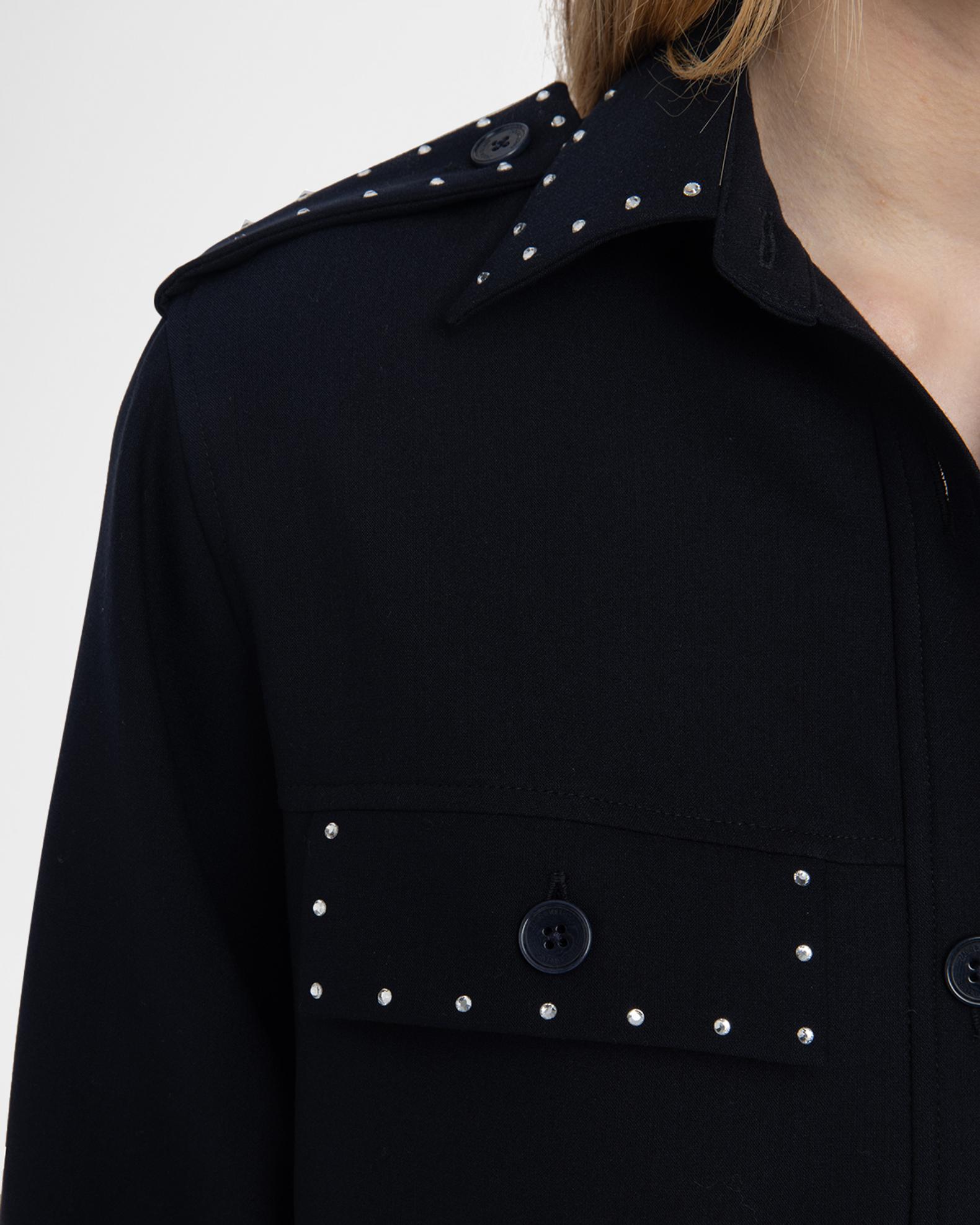 Zadig & Voltaire Taskam Tailored Strass Overshirt | Neiman Marcus