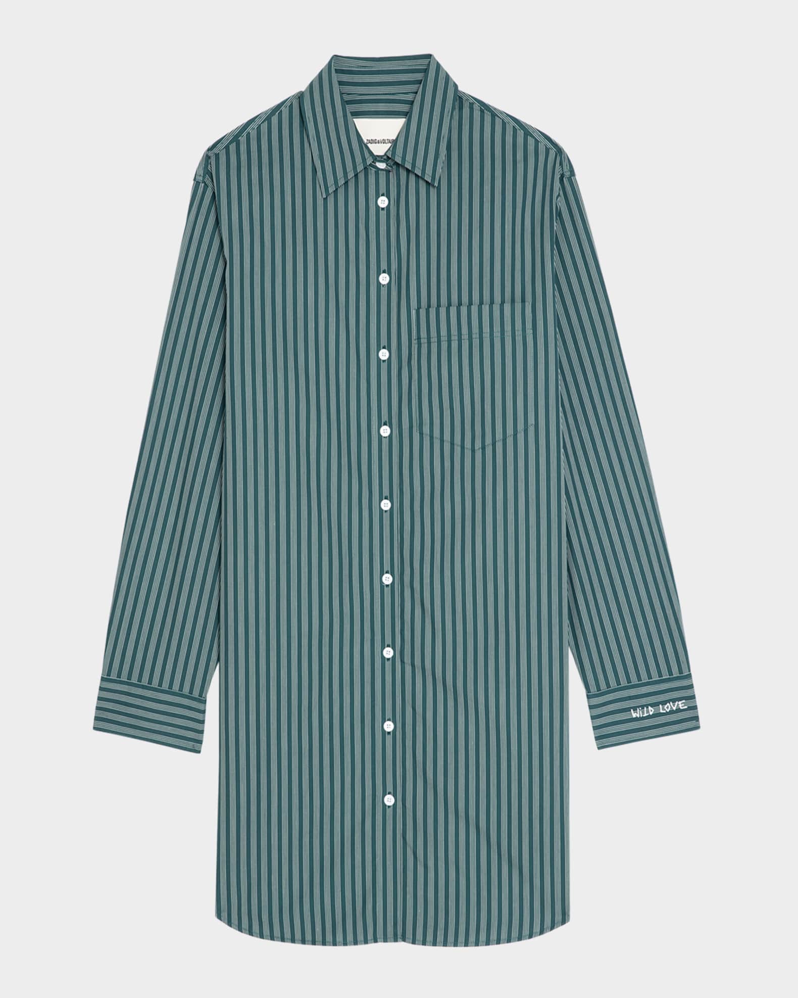 Rorning Striped Poplin Shirtdress 0