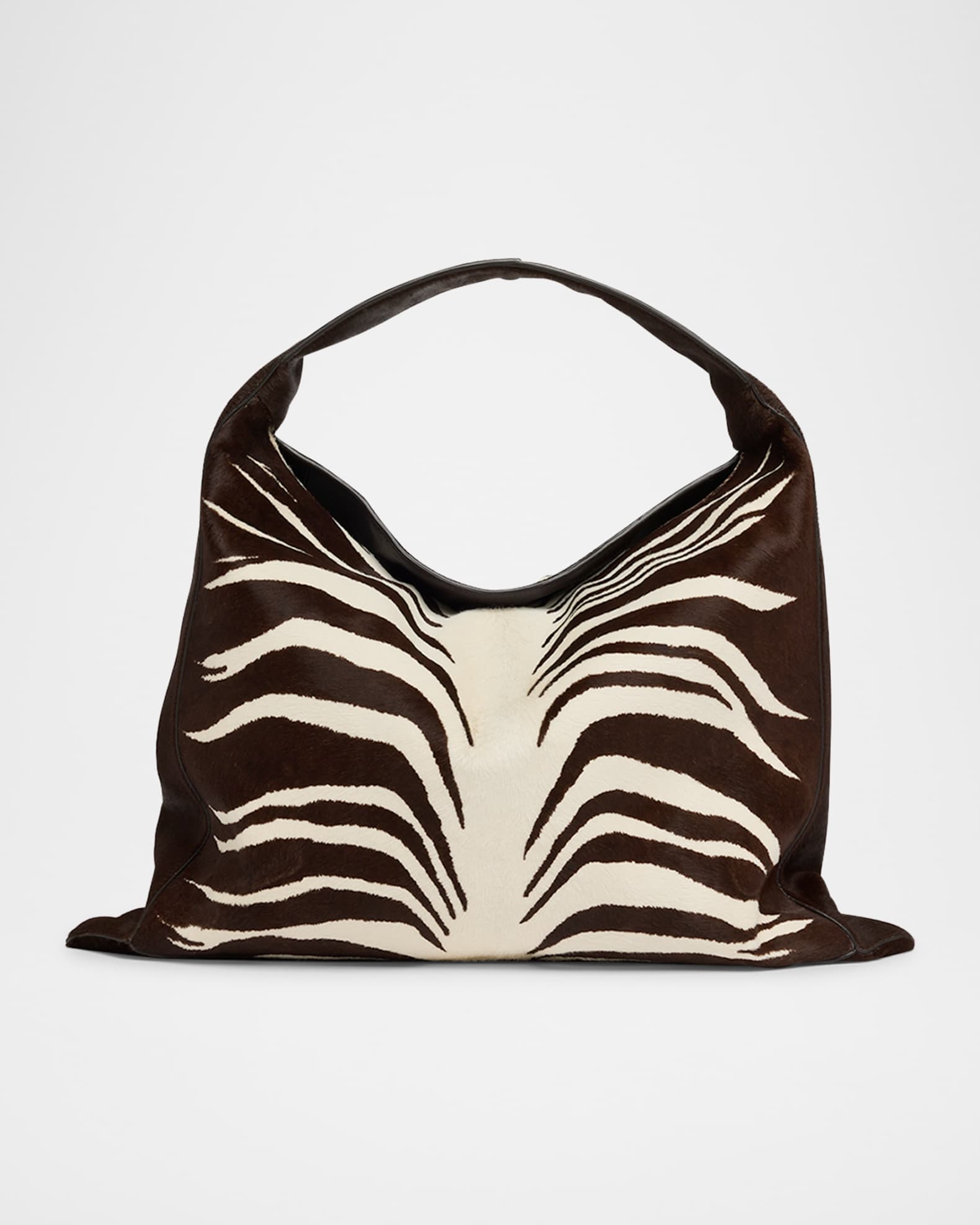 Hop Zebra-Print Calf Hair Shoulder Bag 0