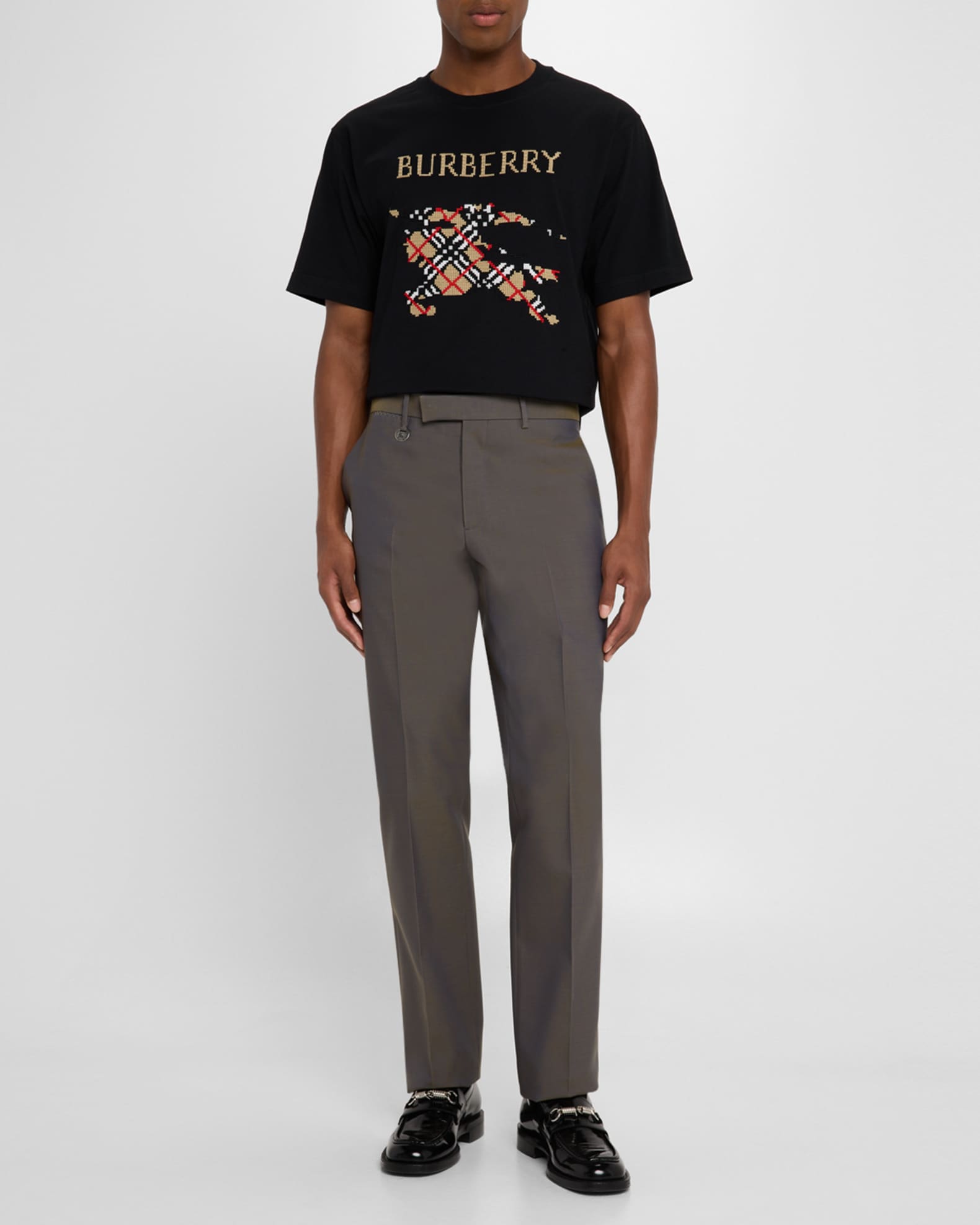 Burberry Men's Cotton Cross Stitch EKD​ Graphic T-Shirt