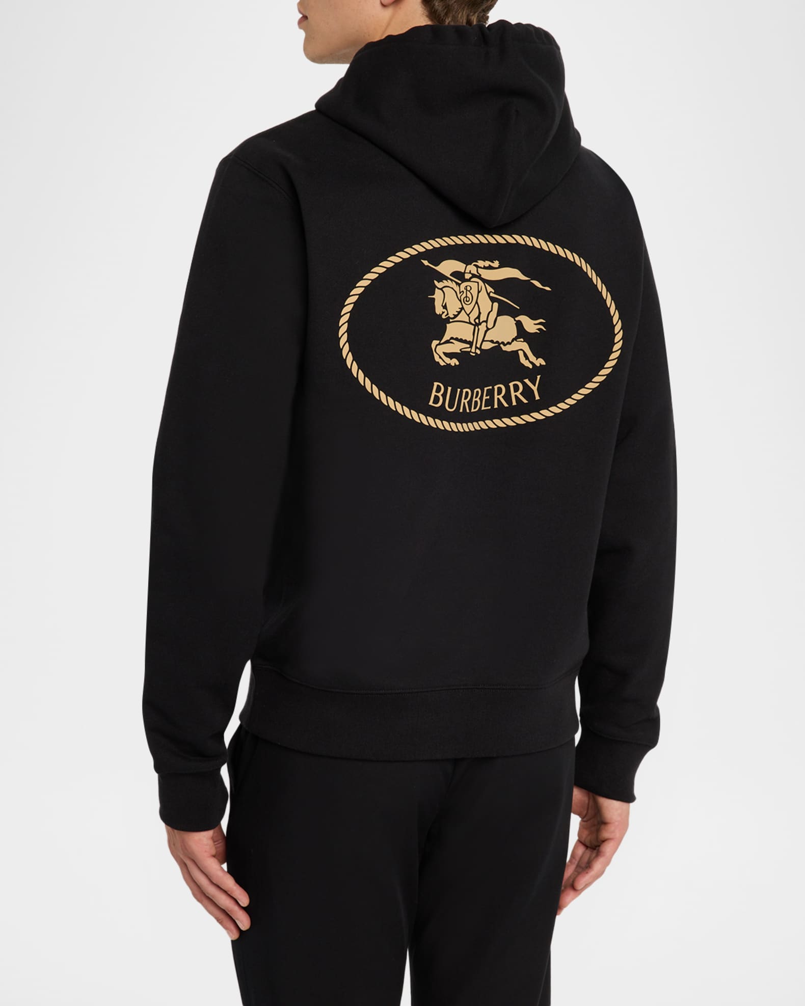 国内発送/送料関税込【Burberry】 Knight Stamp cotton hoodie Knight Stamp Cotton Hoodie in Flax beige - Men | Burberry