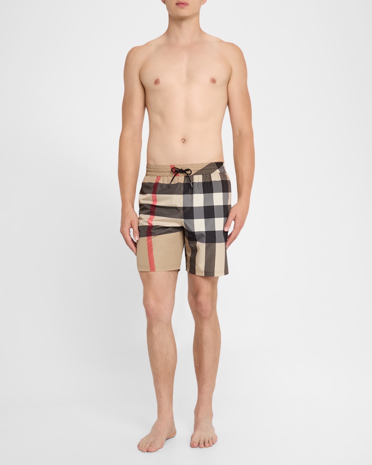 Burberry Men's Signature Check Swim Shorts | Neiman Marcus