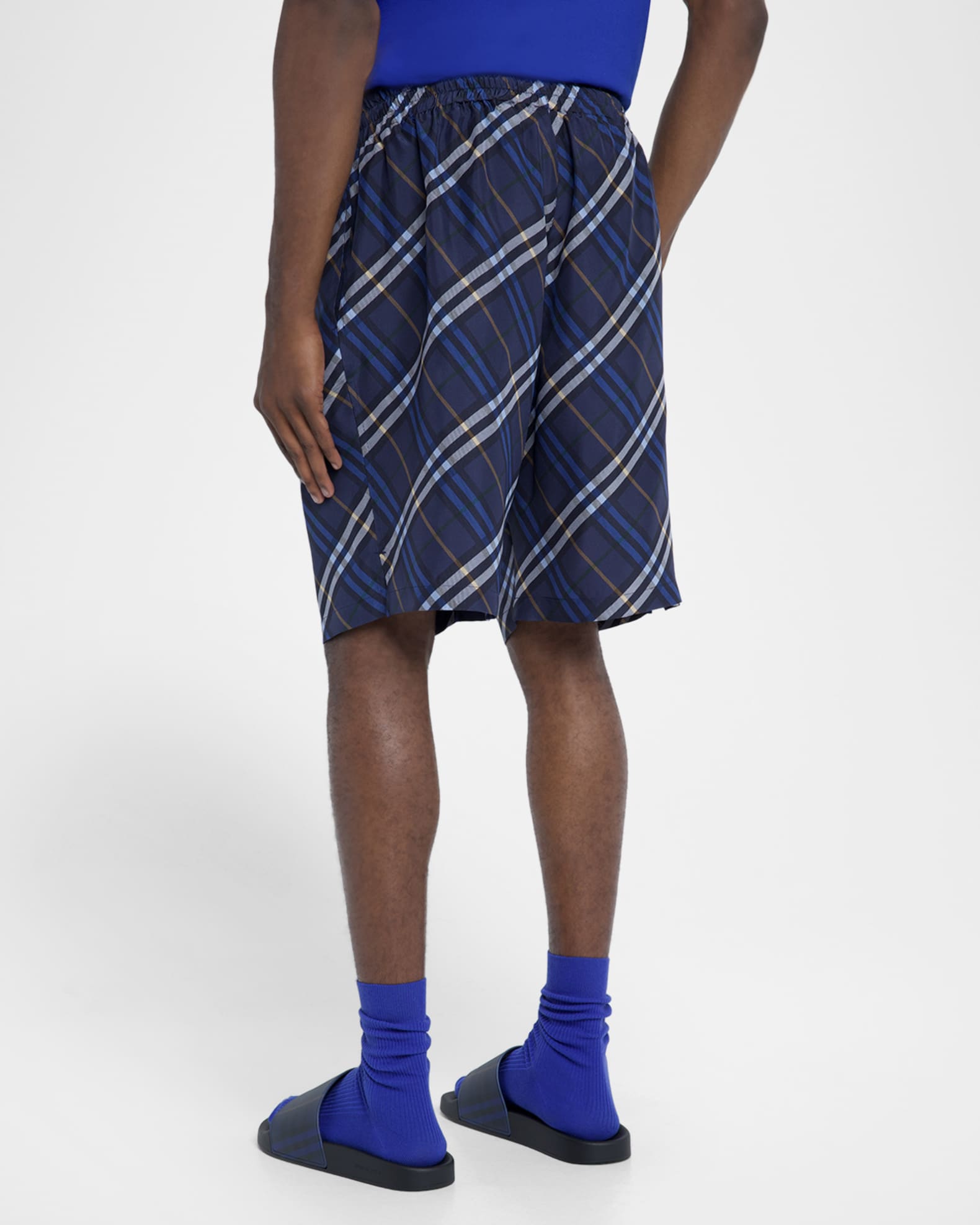 BURBERRY｜SHORTS (Checkered Silk Shorts (8052748)) Check Silk Shorts in Archive beige - Women | Burberry® Official