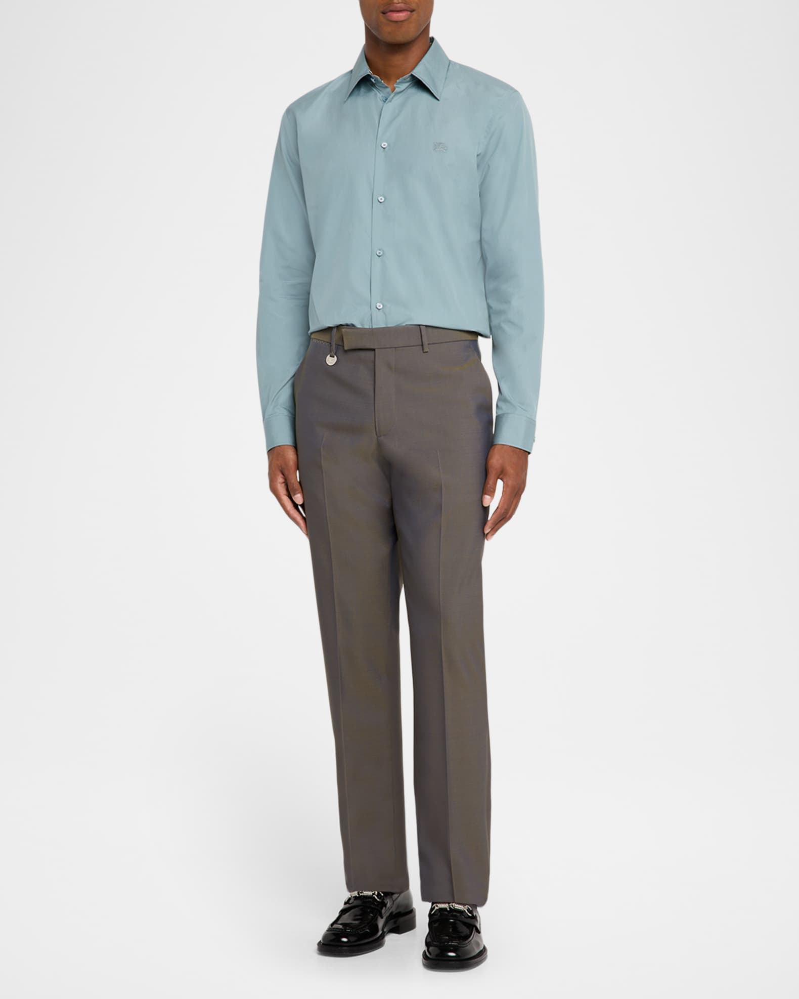 Tシャツ・カットソー Burberry SS25 Embroidered poplin shirt (8105202 A5686) Burberry Embroidered Poplin Shirt FW25 Collection – LOZURI®