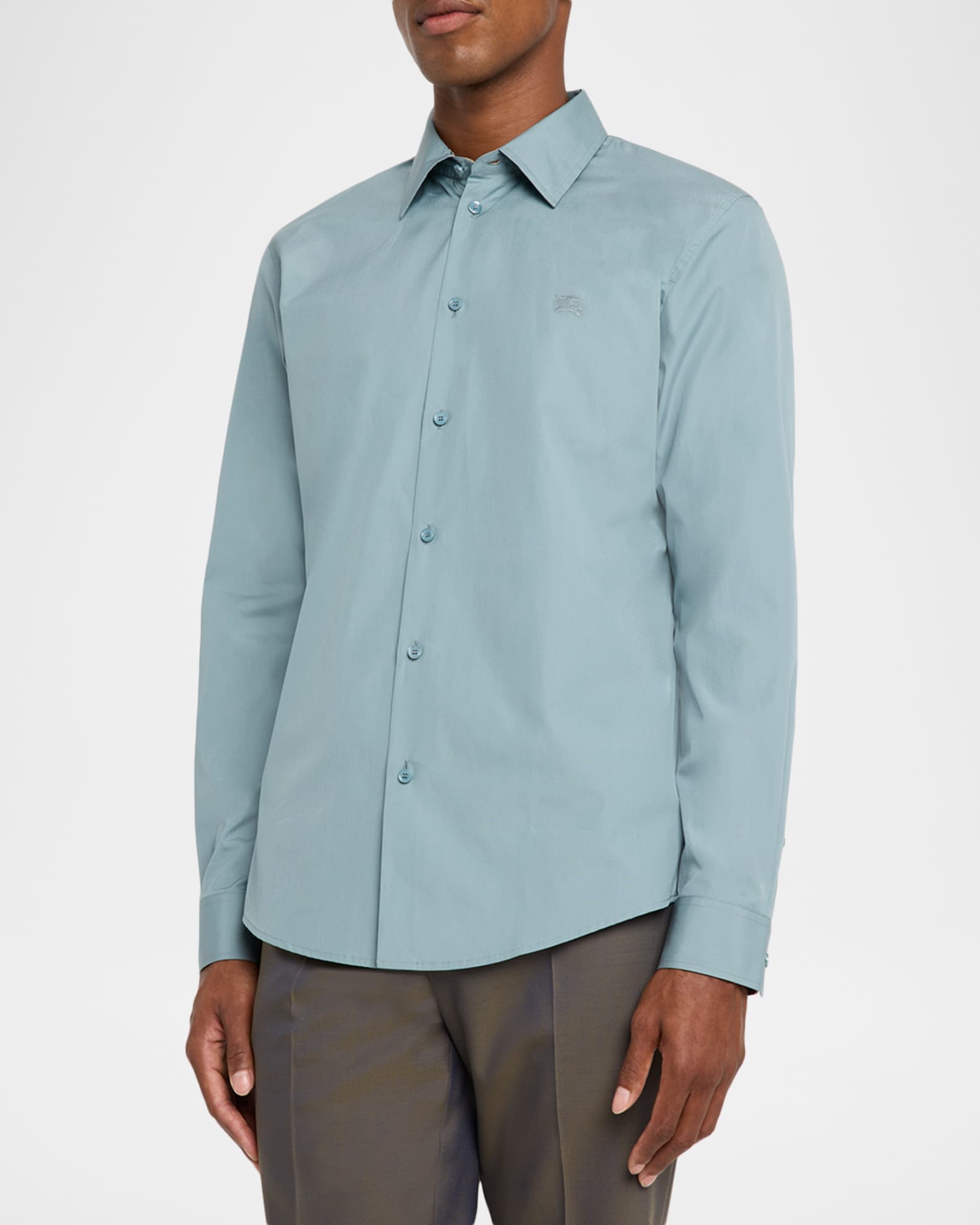 Burberry Men's Slim-Fit Cotton Poplin Sport Shirt | Neiman