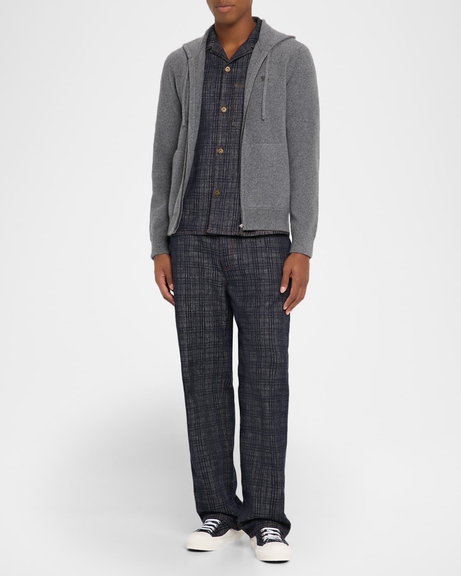 BURBERRY メンズ カシミヤロゴニットパーカー Burberry Men's EKD Cashmere-Blend Knit Hoodie | Neiman Marcus