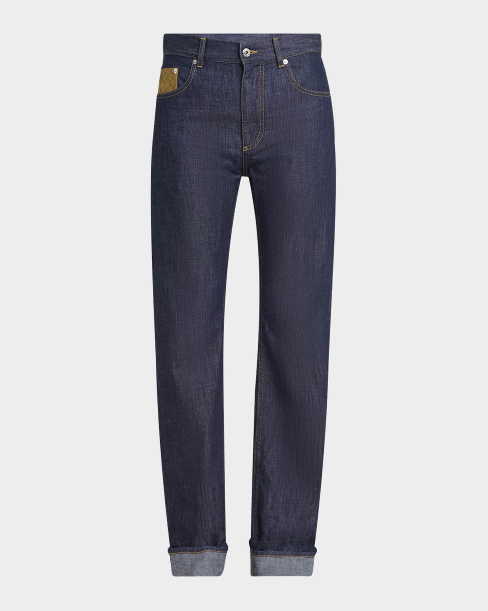 女の子向けプレゼント集結 Intrecciato Veneta Bottega Suede Denim Straight-Leg Pocket パンツ