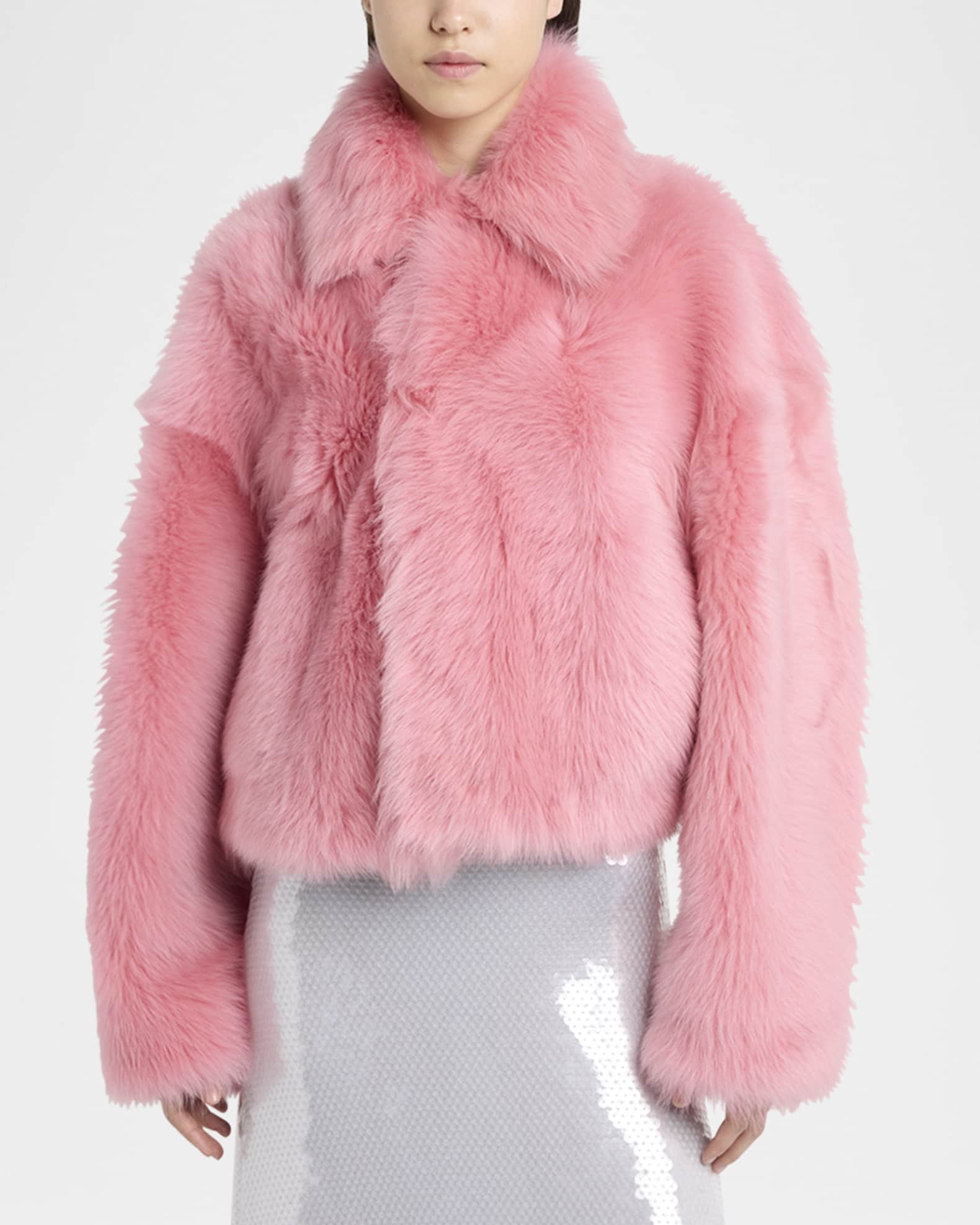 Bottega Veneta Toscana Sheep Shearling Crop Jacket | Neiman