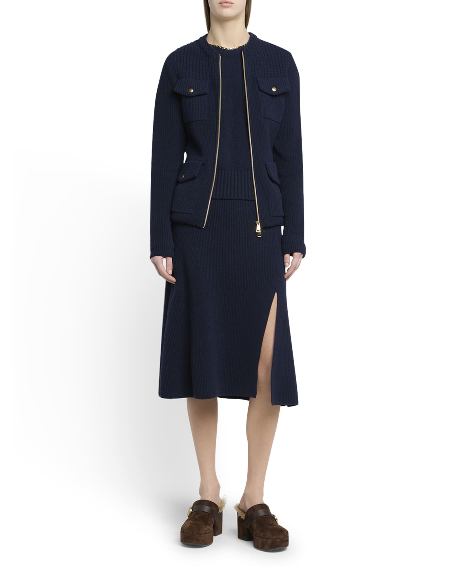 Wool Zip Cardigan  1