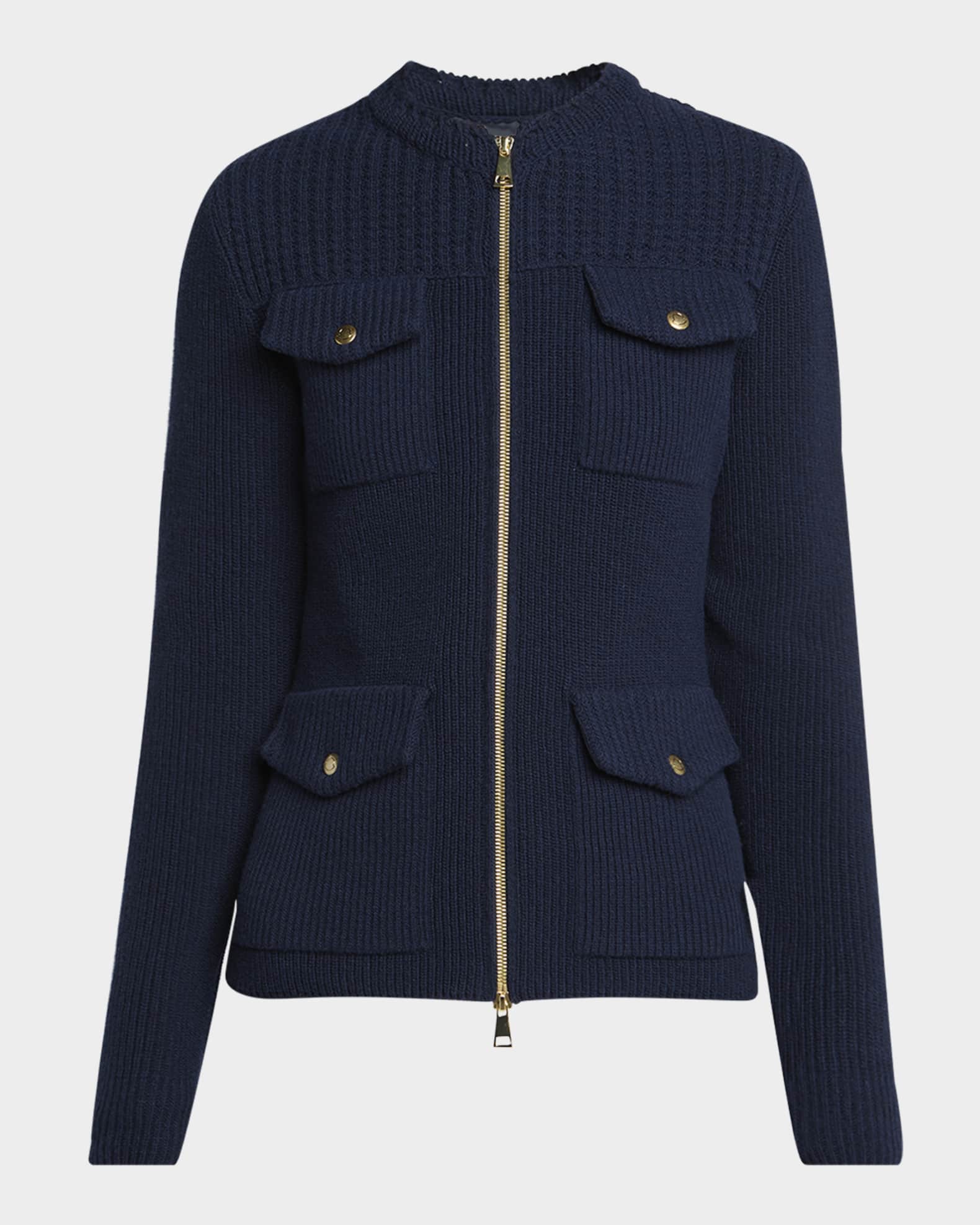 Wool Zip Cardigan  0