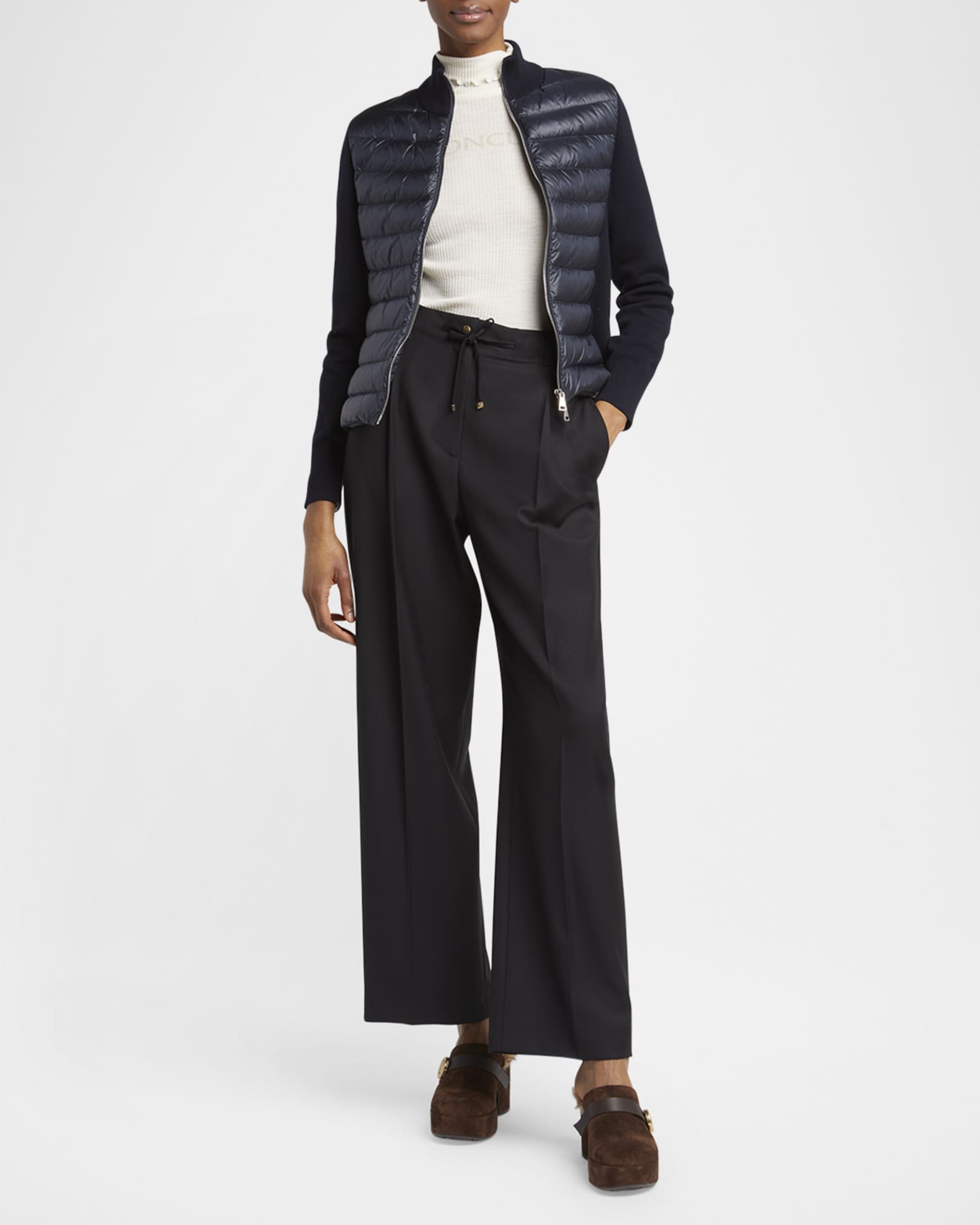 Combo Down Short Cardigan  1