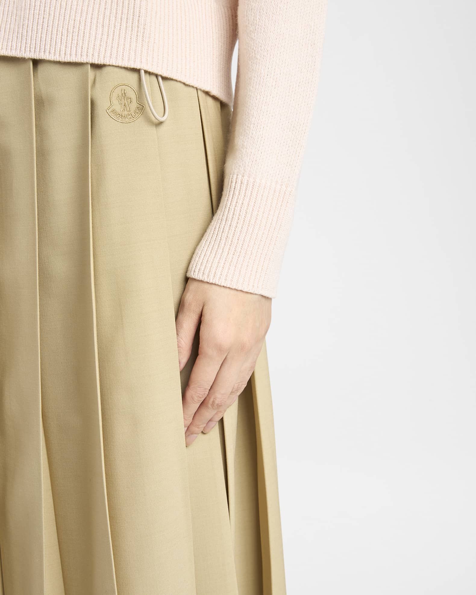 【送関込】MONCLER☆Pleated midi skirt in wool blend 21c90496edb2f6125561c87a534801