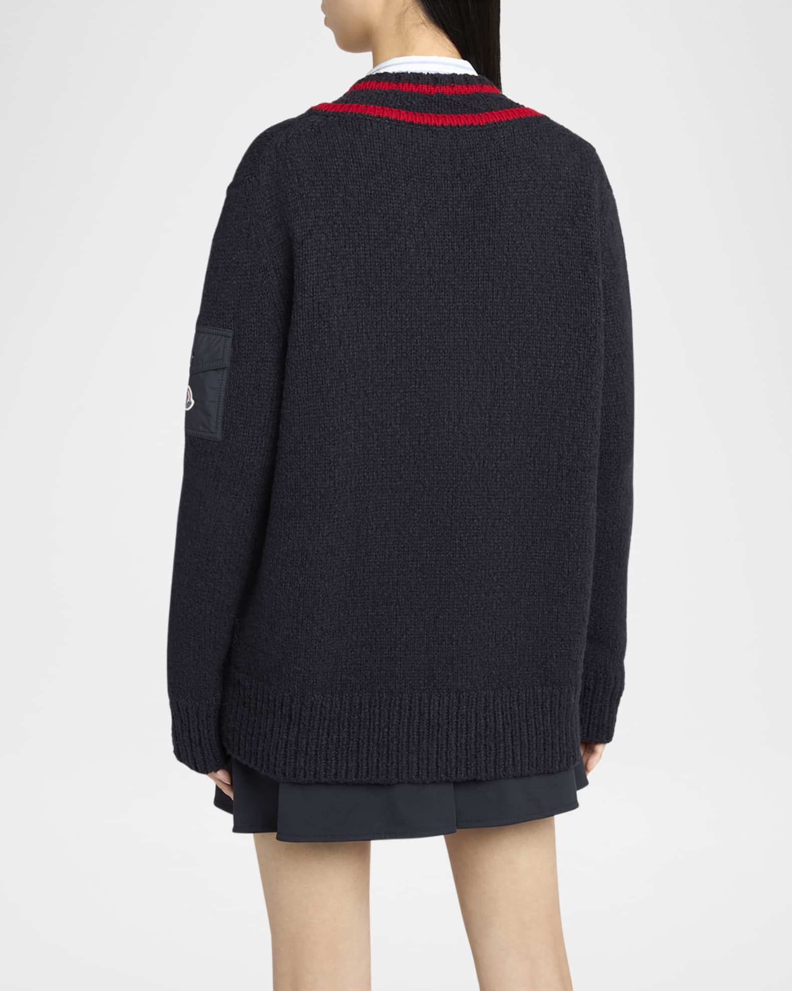 Moncler V-Neck Sweater | Neiman Marcus
