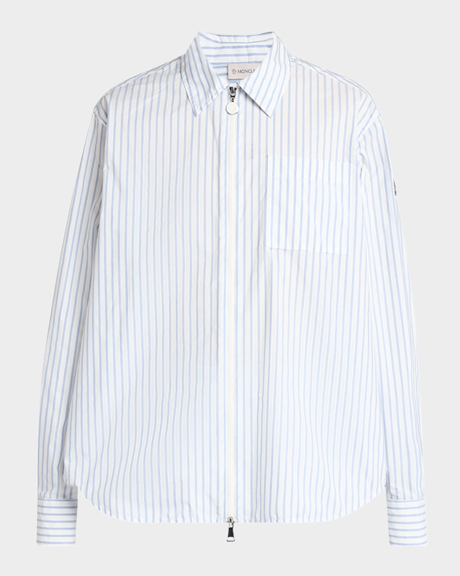 MONCLER｜ (8C00009 83927 041) Moncler Men's Full-Zip Twill Overshirt - Bergdorf Goodman