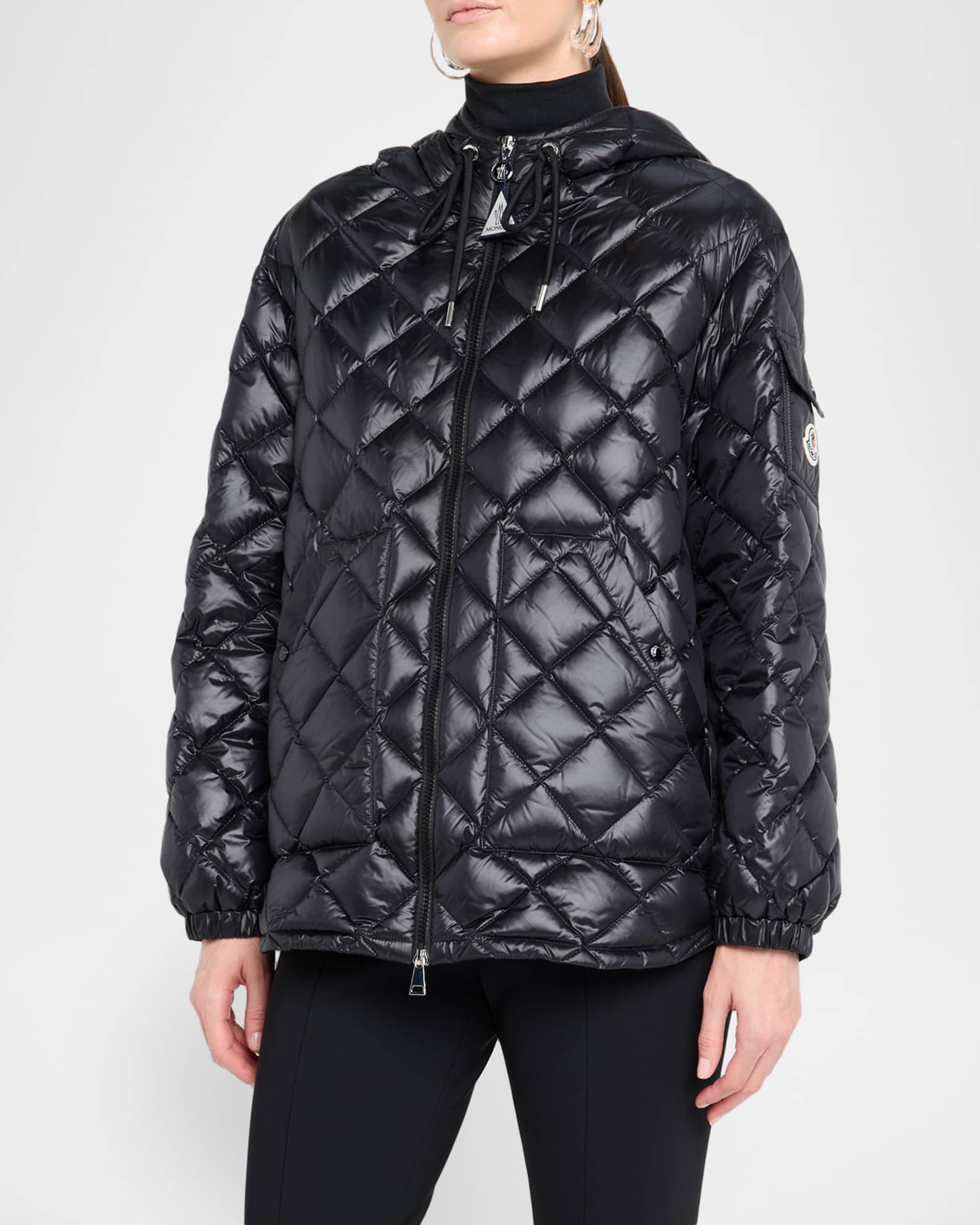 Moncler Short Padded Down Jacket | Neiman Marcus