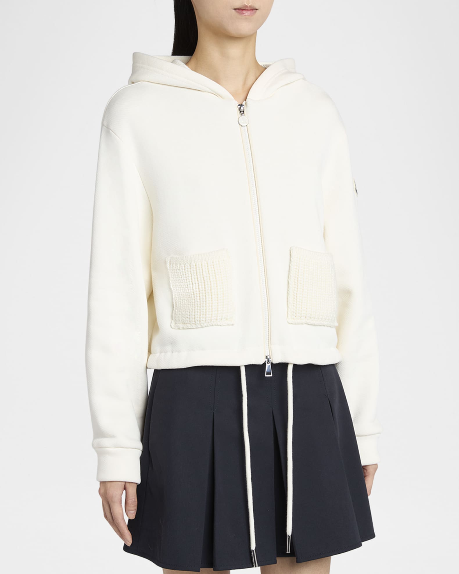 Moncler Hooded Zip-Up Cardigan | Neiman Marcus