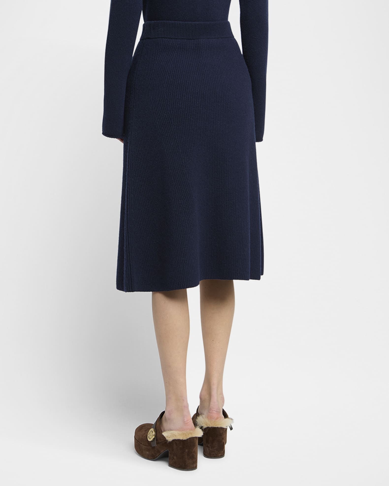 Wool-Cashmere Midi Skirt  1