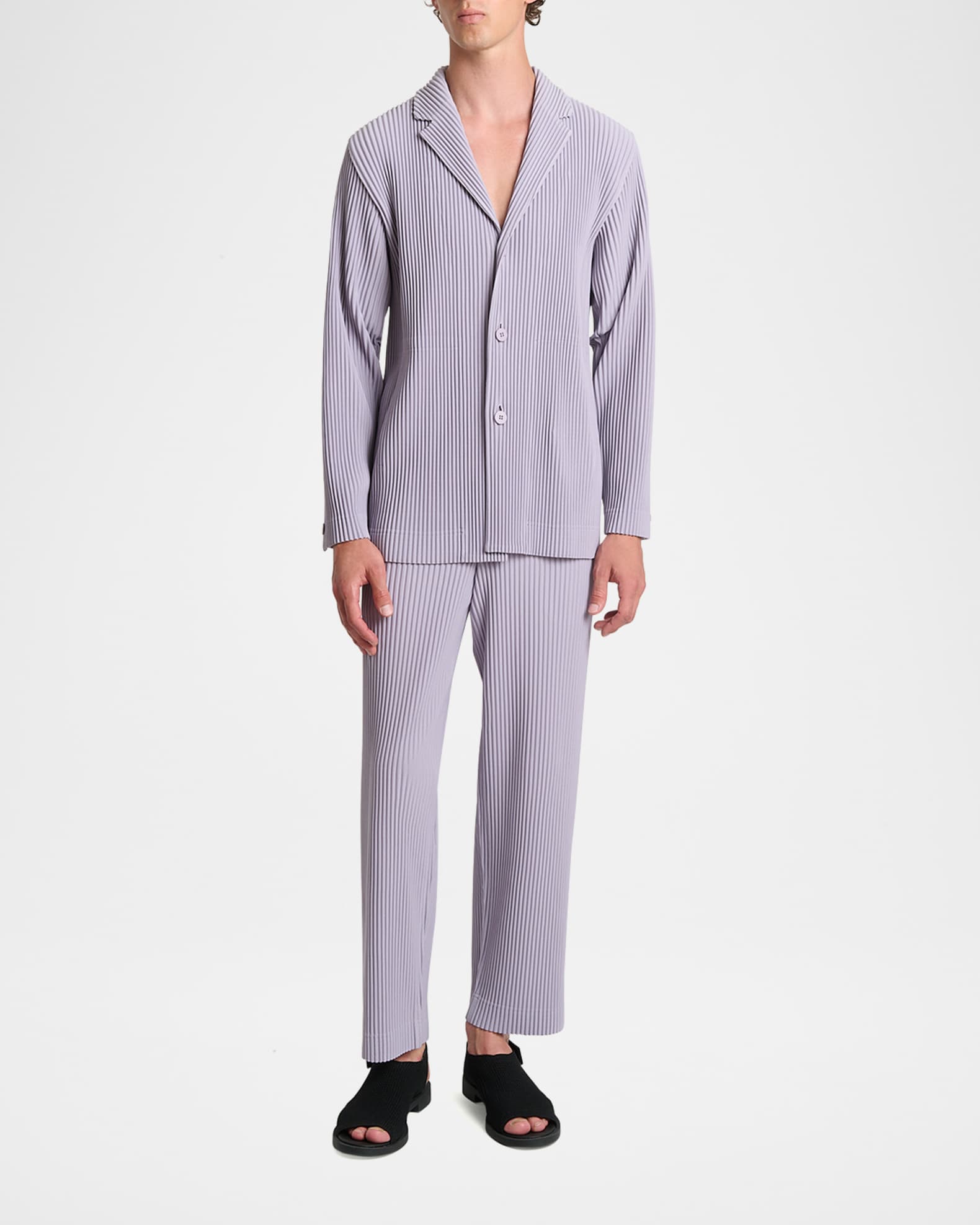 Men's Pleated Single-Breasted Sport Coat 1