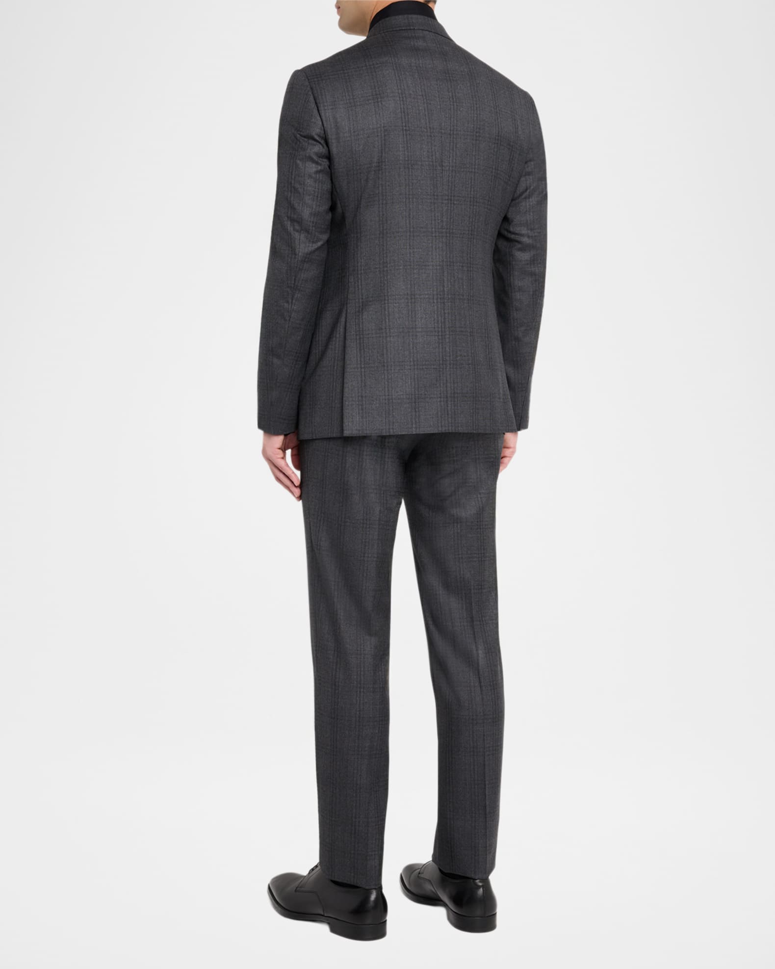 Giorgio Armani Men's Subtle Tonal Plaid Two-Piece Suit | Neiman Marcus